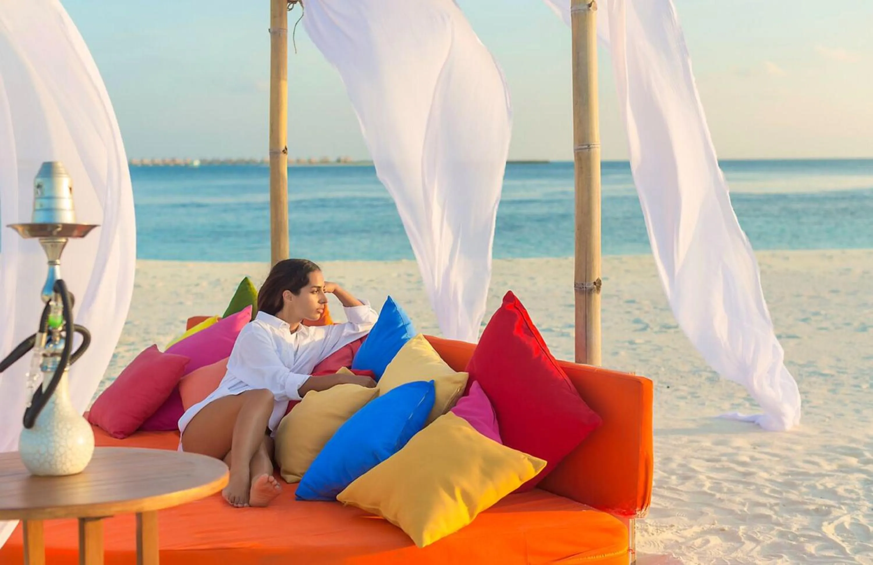 Beach in Sun Siyam Vilu Reef with Free Transfer