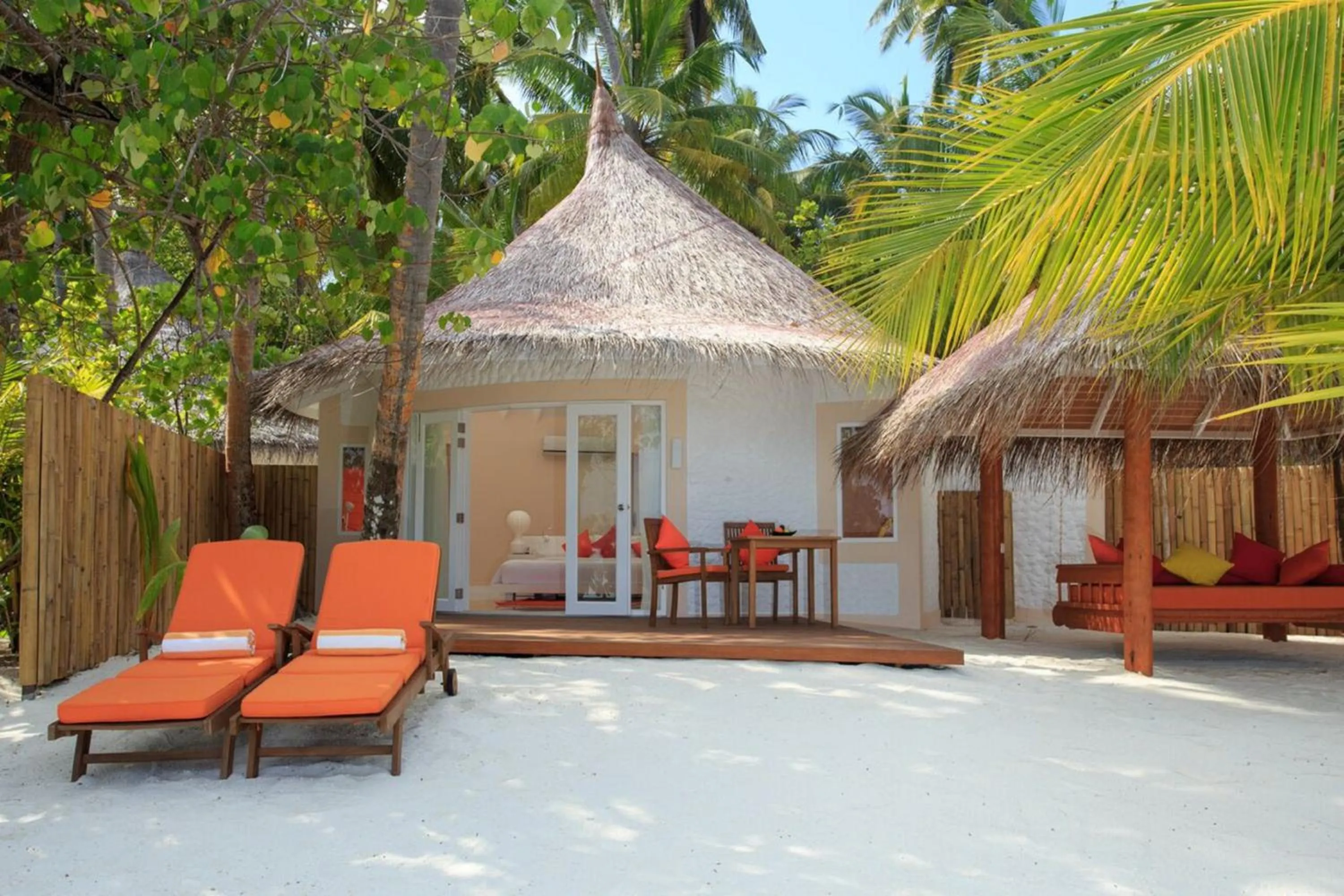 Seating area in Sun Siyam Vilu Reef with Free Transfer
