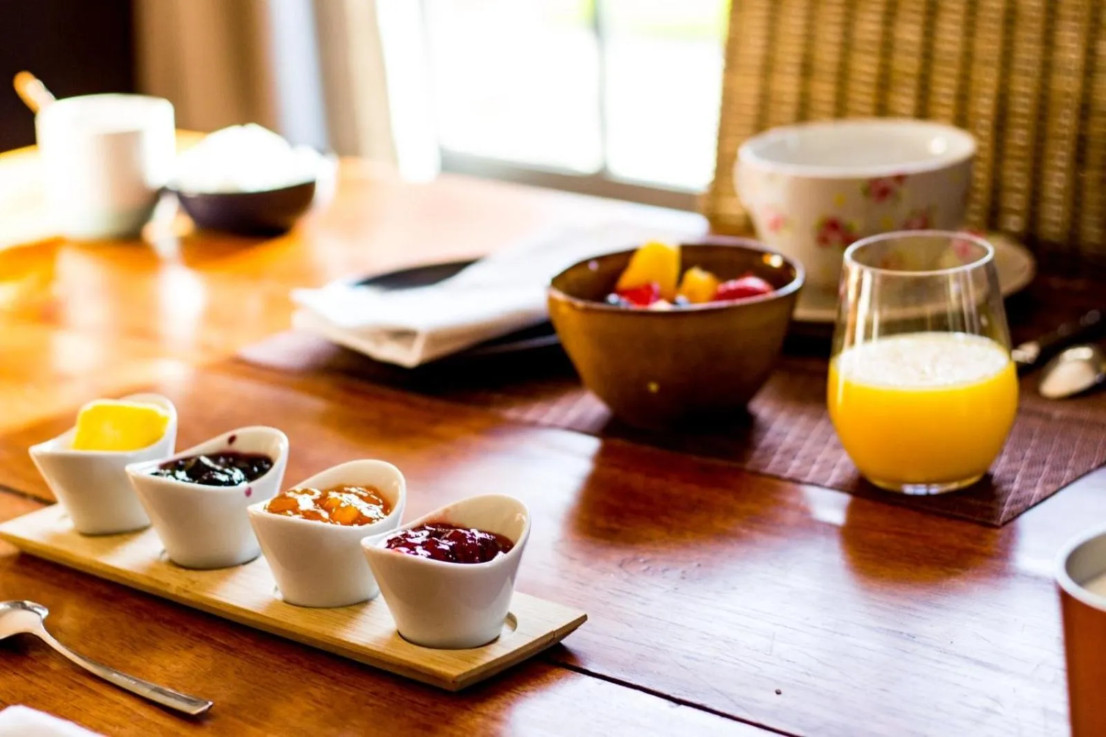 Continental breakfast in Les jardins de Beaumont