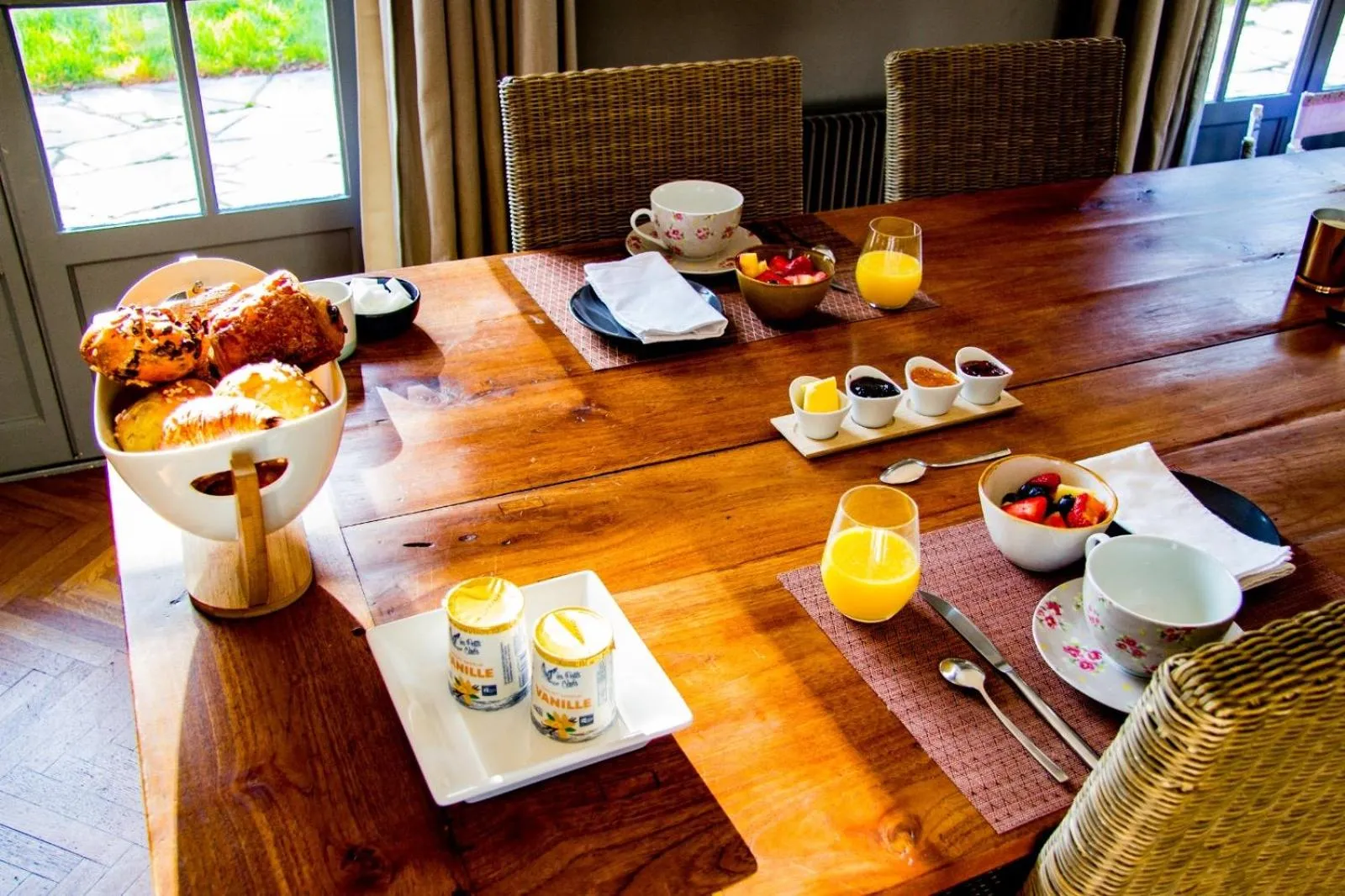 Dining area in Les jardins de Beaumont