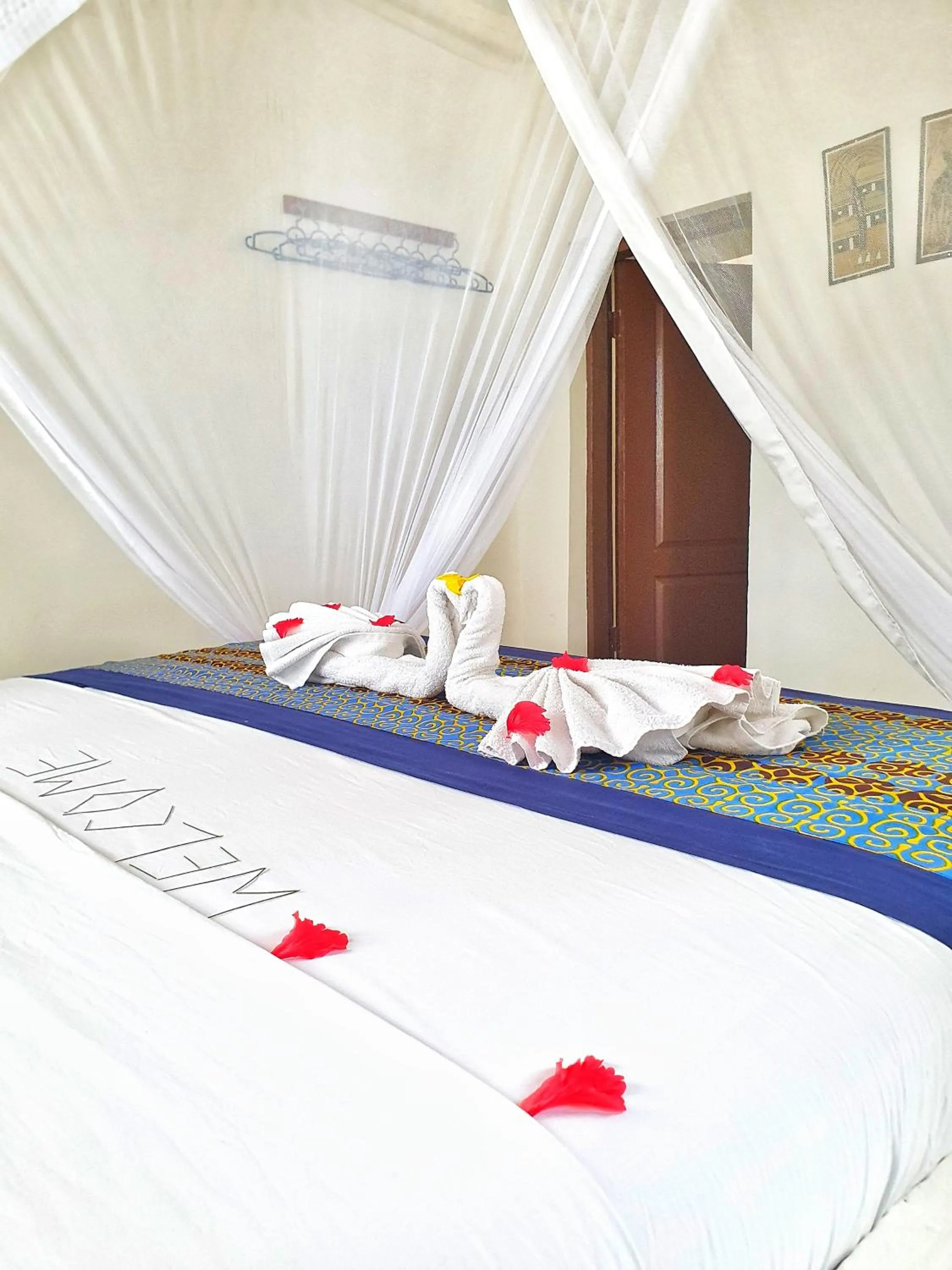 Bed in Blue Palm Zanzibar