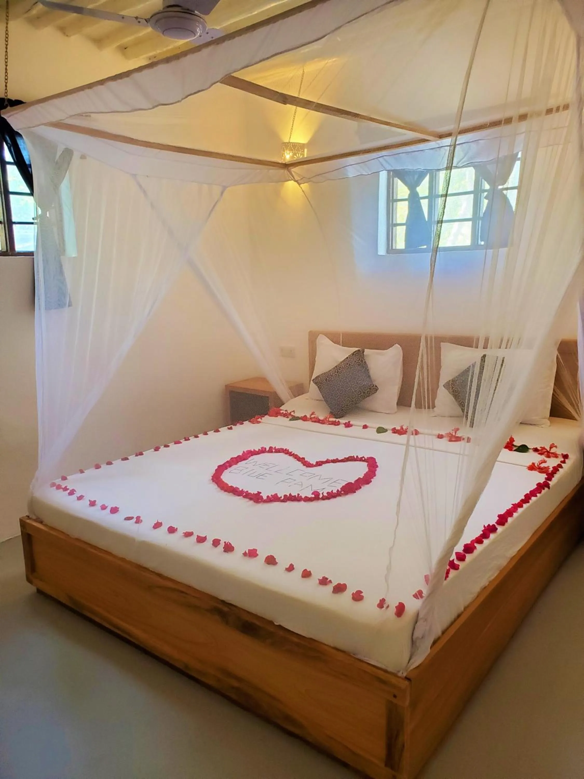 Bed in Blue Palm Zanzibar