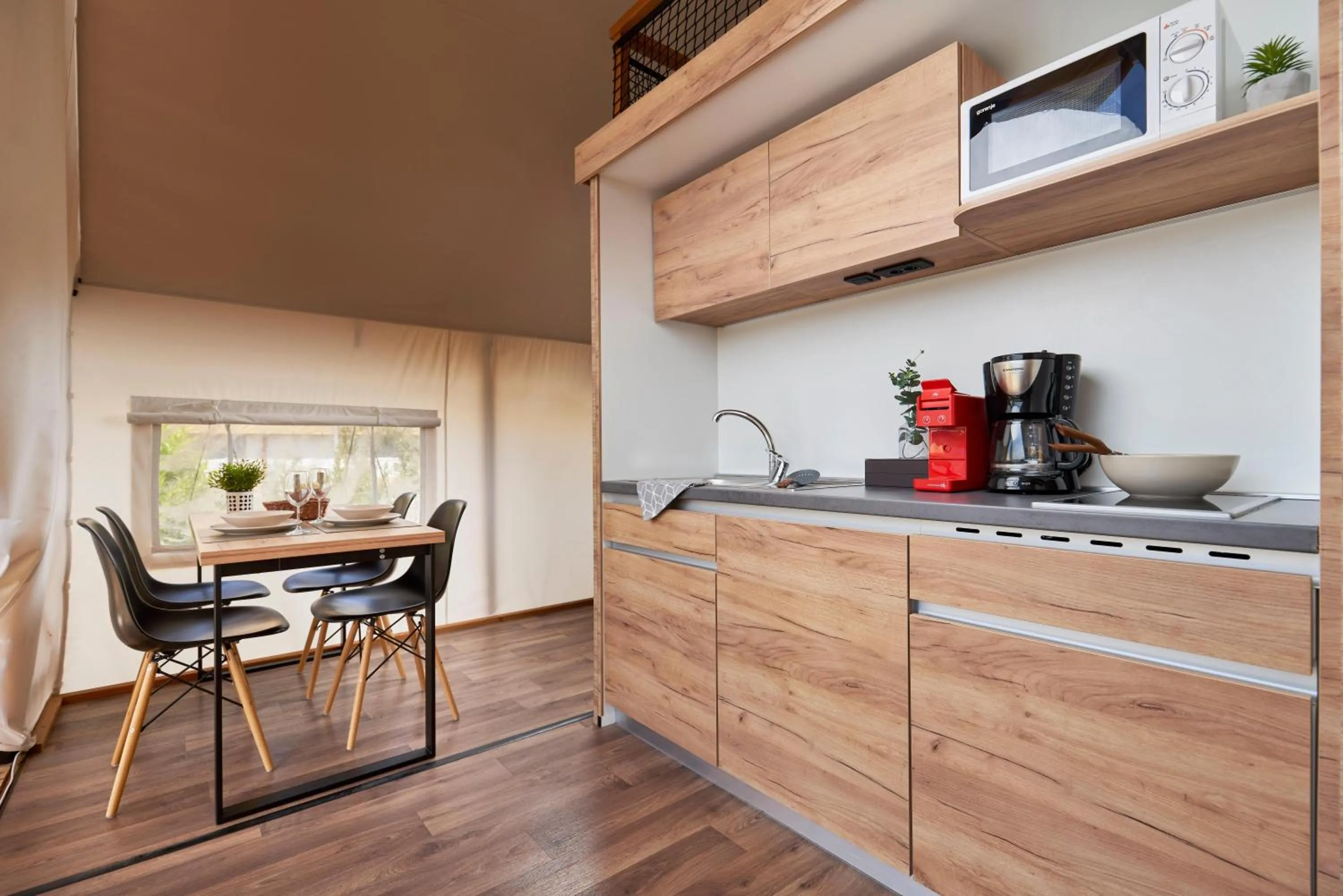 Kitchen or kitchenette in Arena One 99 Glamping