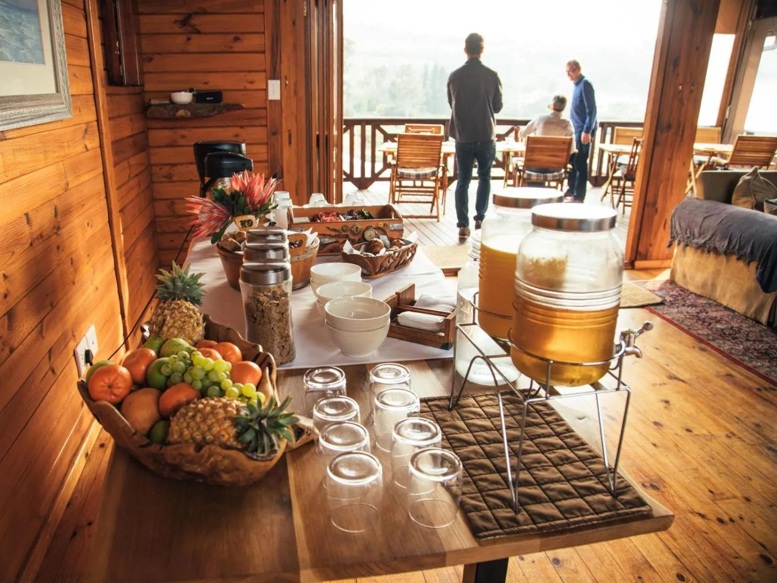 Dining area in The Log Collective