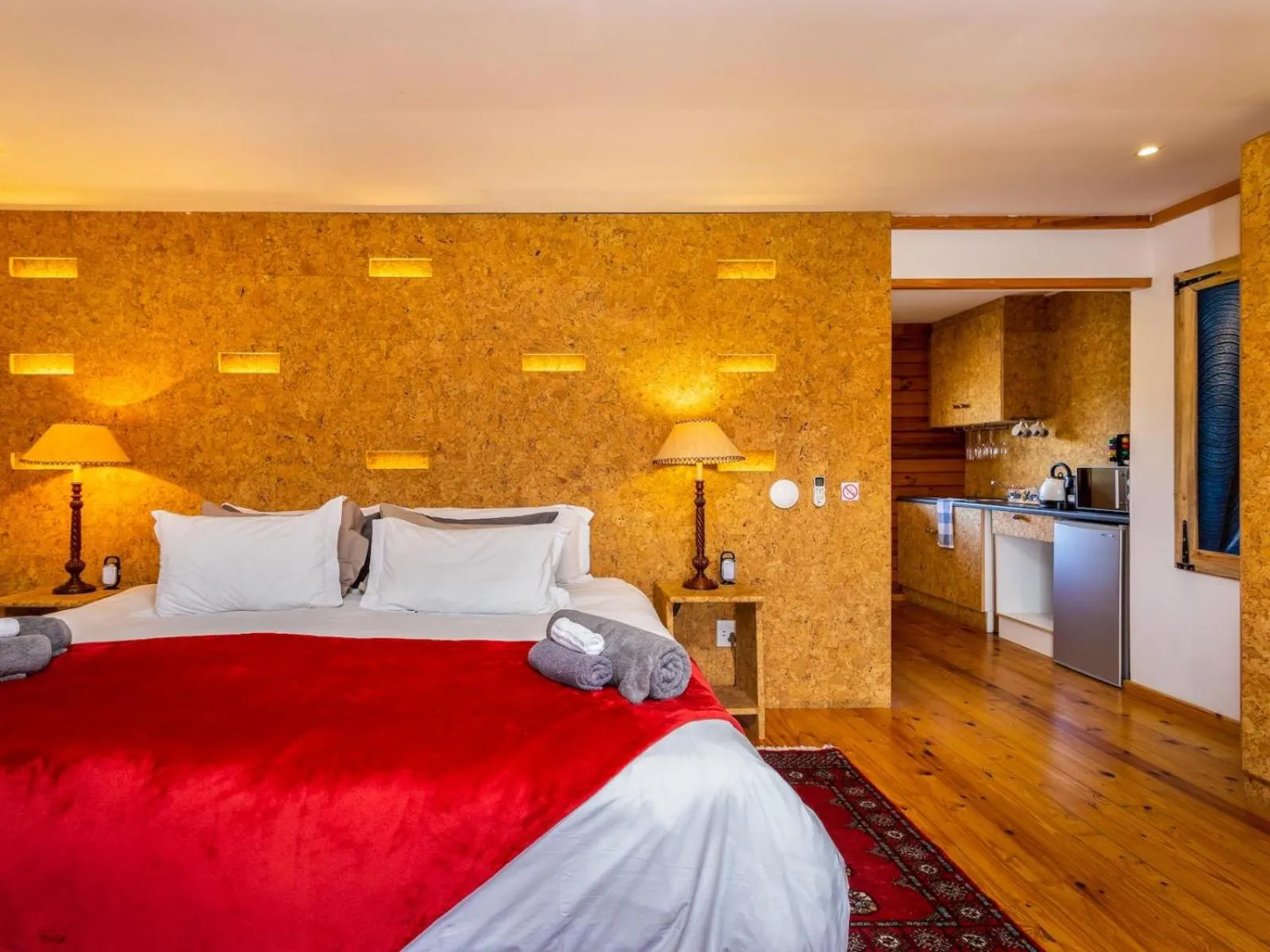 Photo of the whole room, Bed in The Log Collective