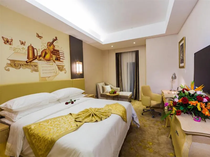 Bed in Vienna International Hotel Guangdong Zhengjiang Renming Avenue Middle Road