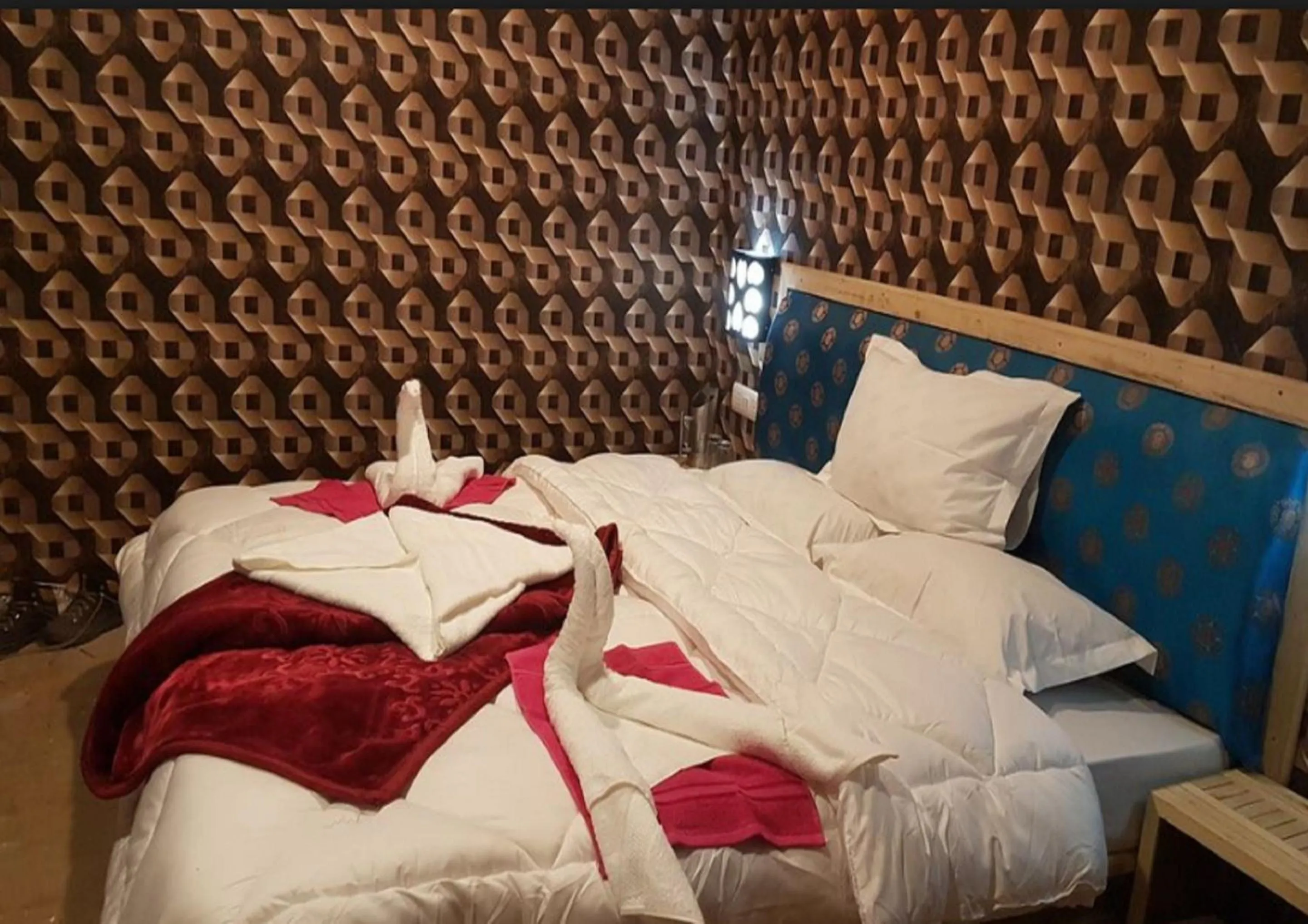 Bed in Wooden Nest Cottage Hunder, Nubra Valley