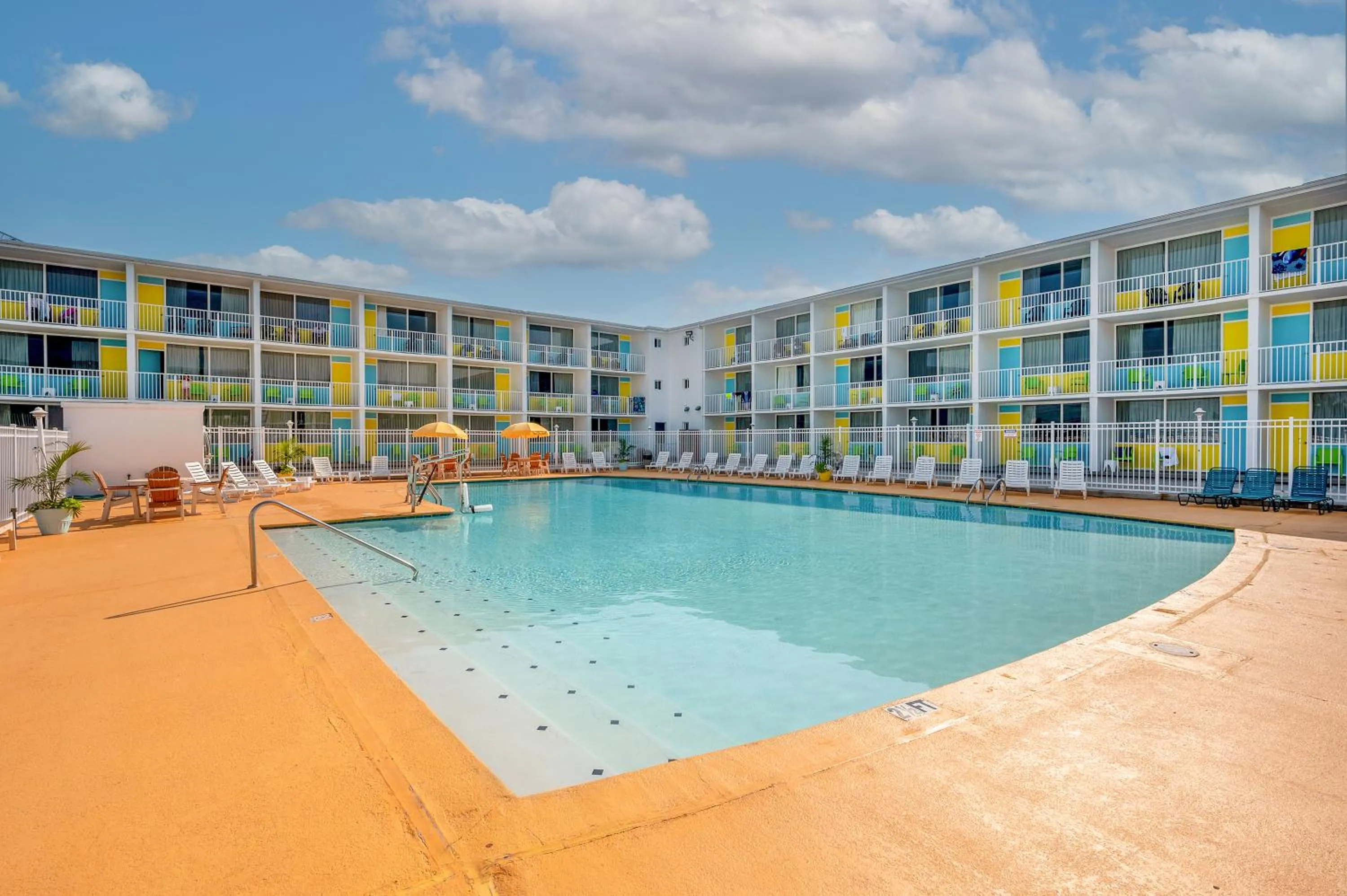 Pool view in Kokomo Suites
