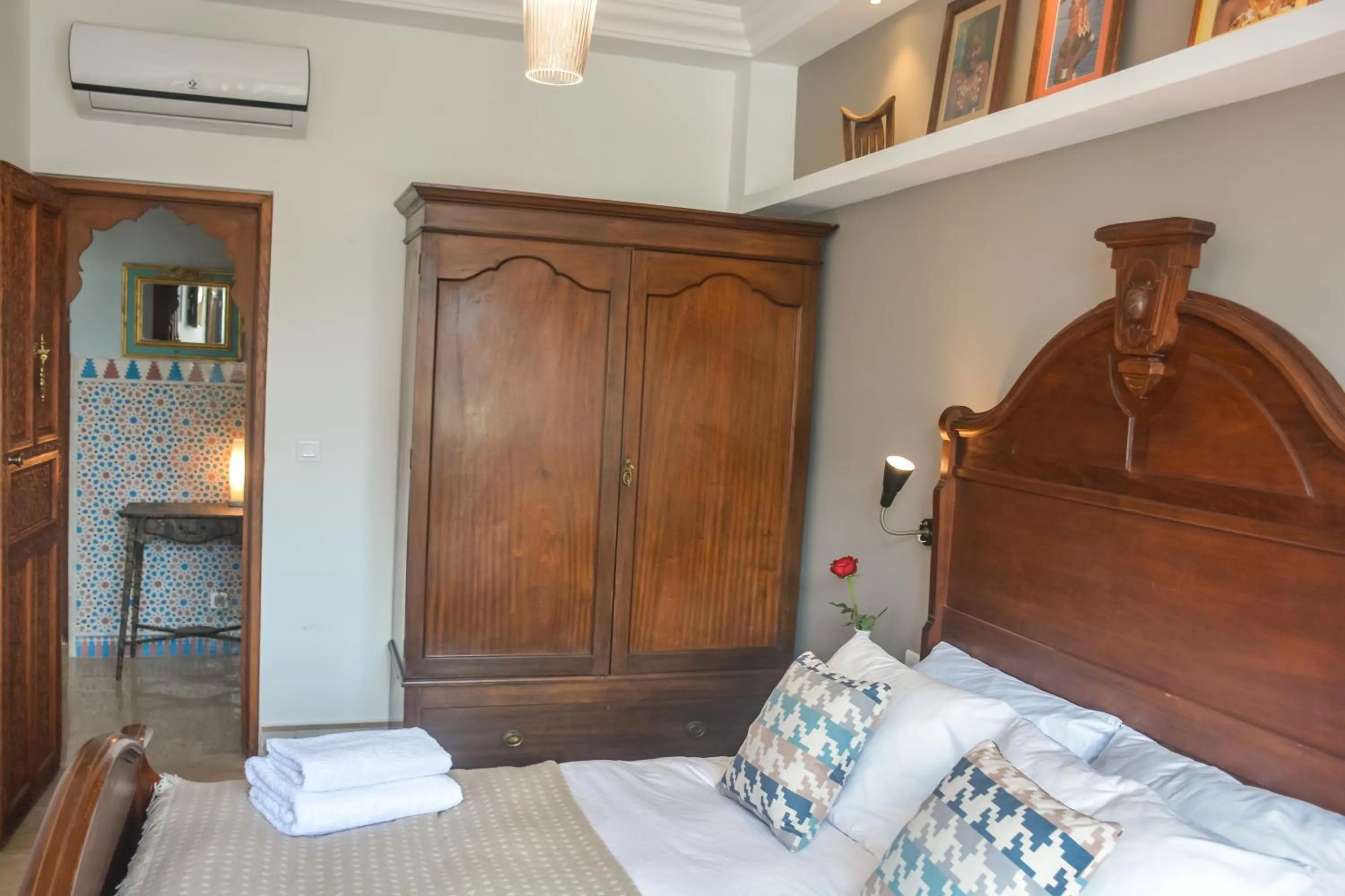 Bed in Appartement moderne moroccan/African décoration