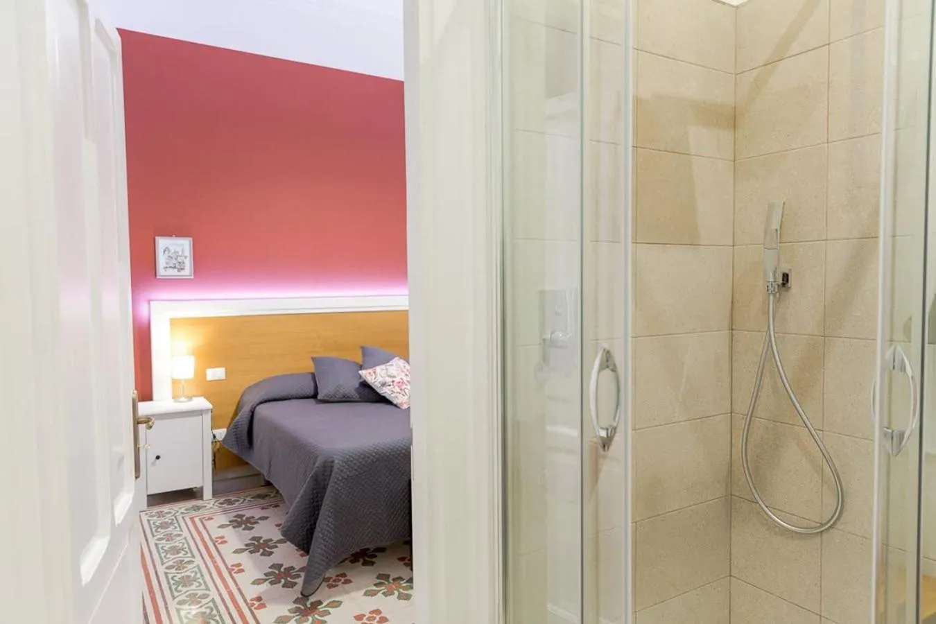 Bathroom, Bed in Aziz b&b