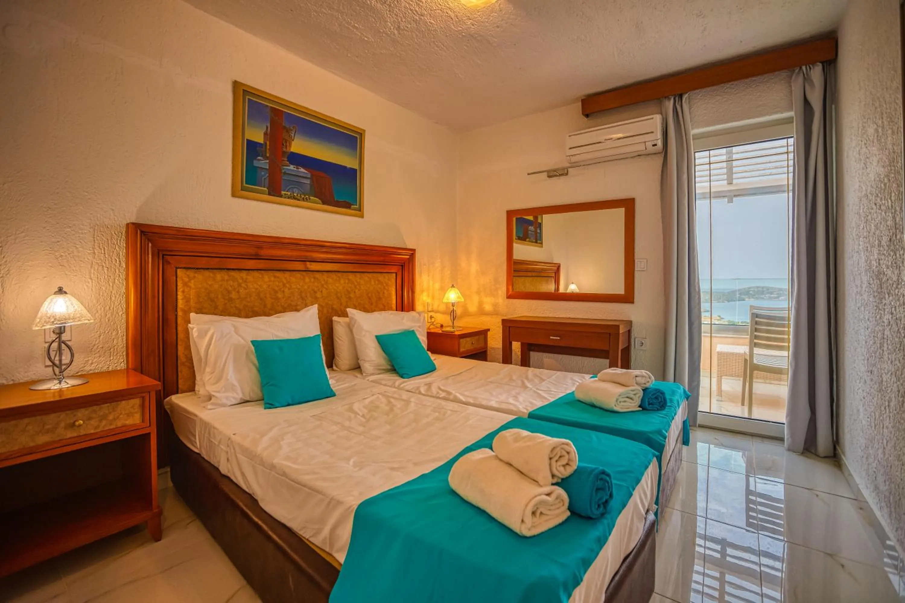 Bed in Elounda Residence Resort & Waterpark