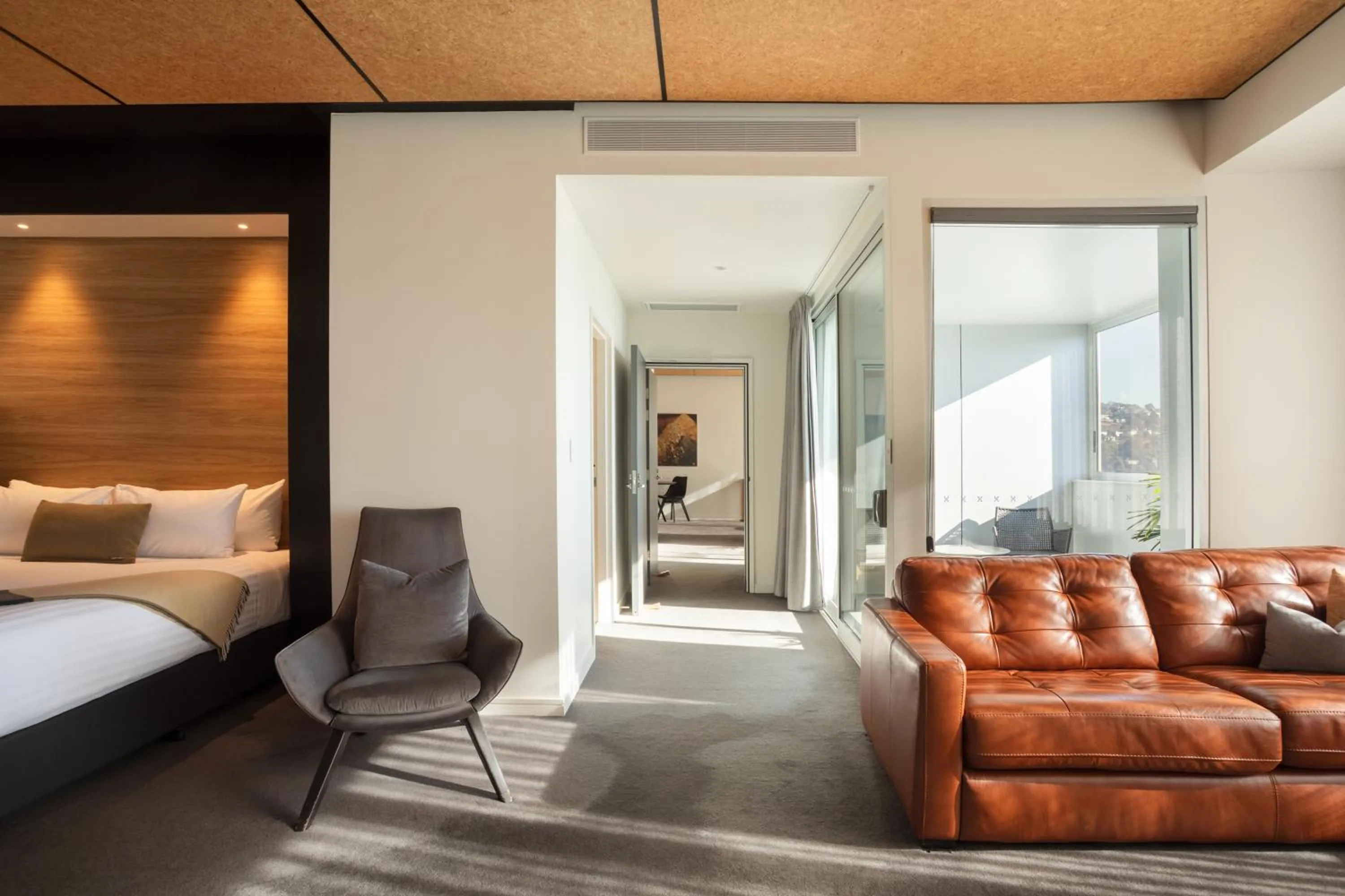 Seating area, Bed in Peppers Silo Launceston