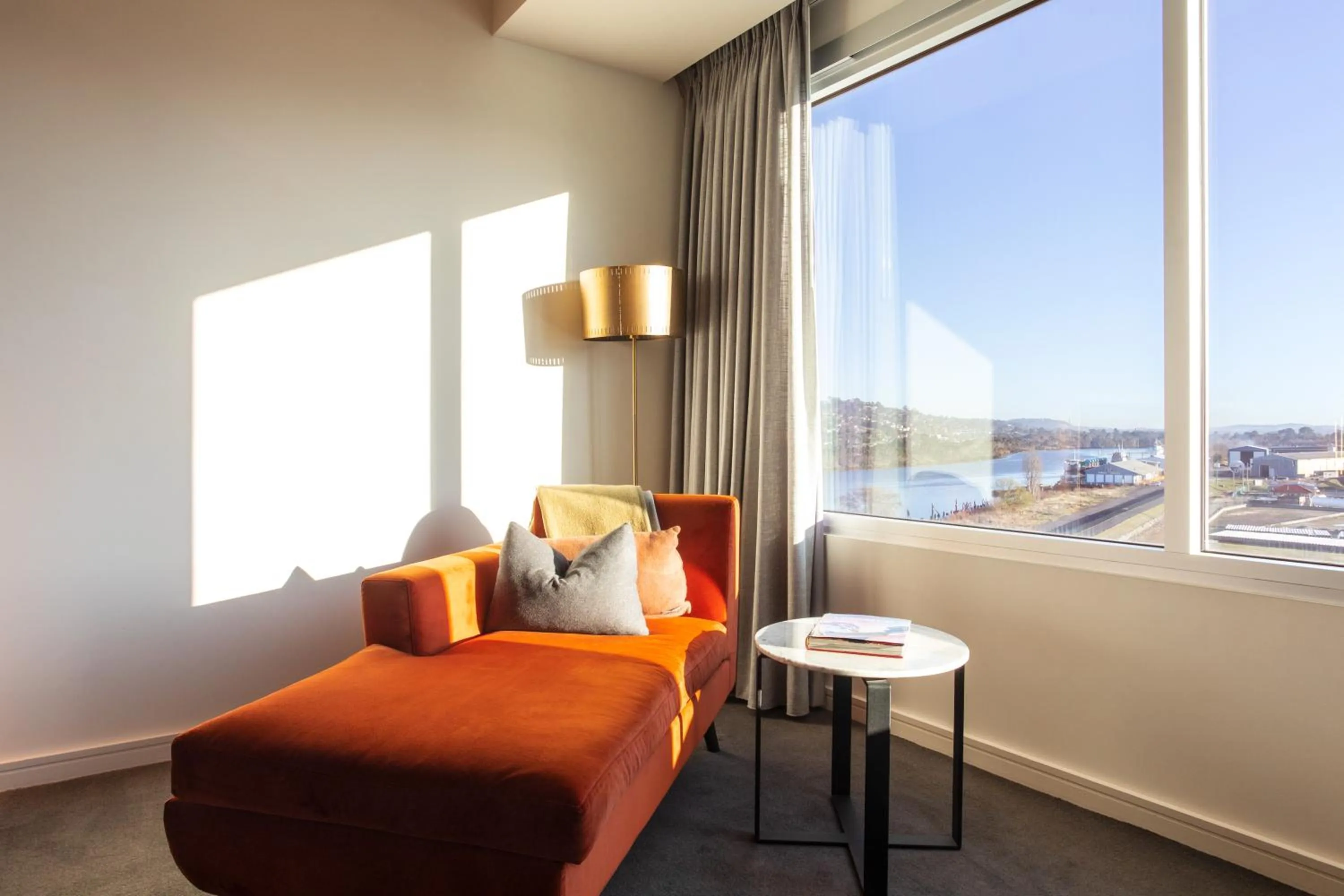 Seating area in Peppers Silo Launceston