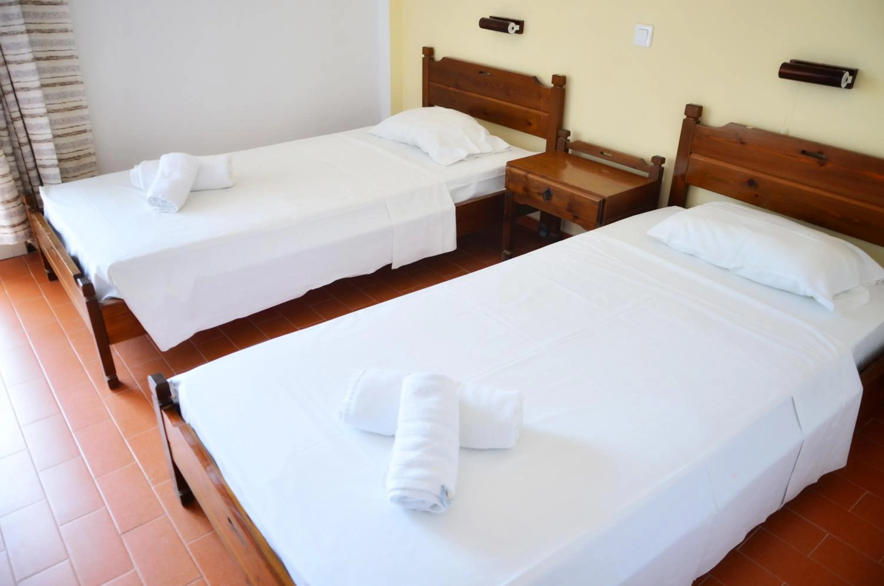 Bed in Vagia Beach Apartments, Aegina Island