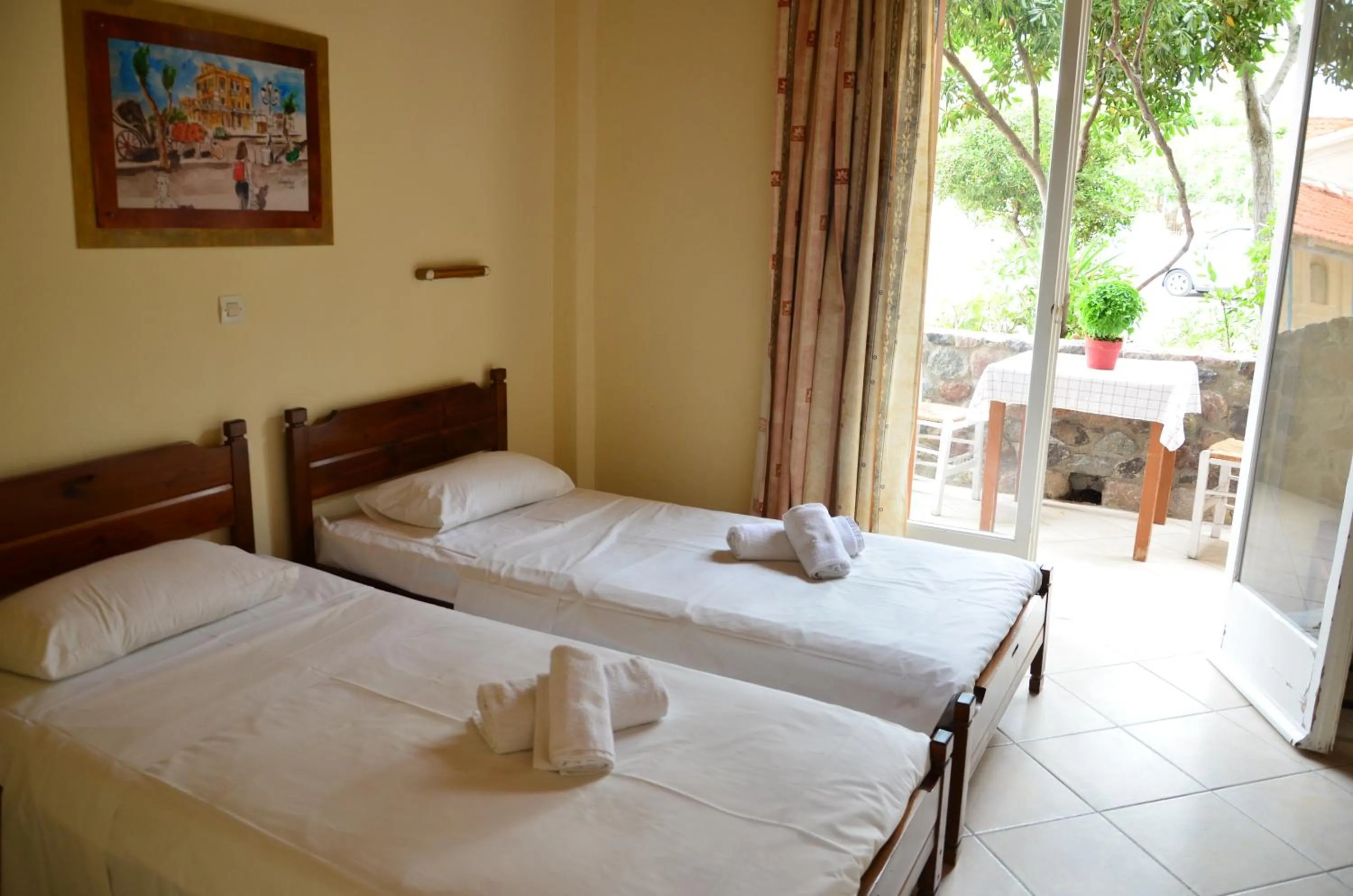 Bed in Vagia Beach Apartments, Aegina Island