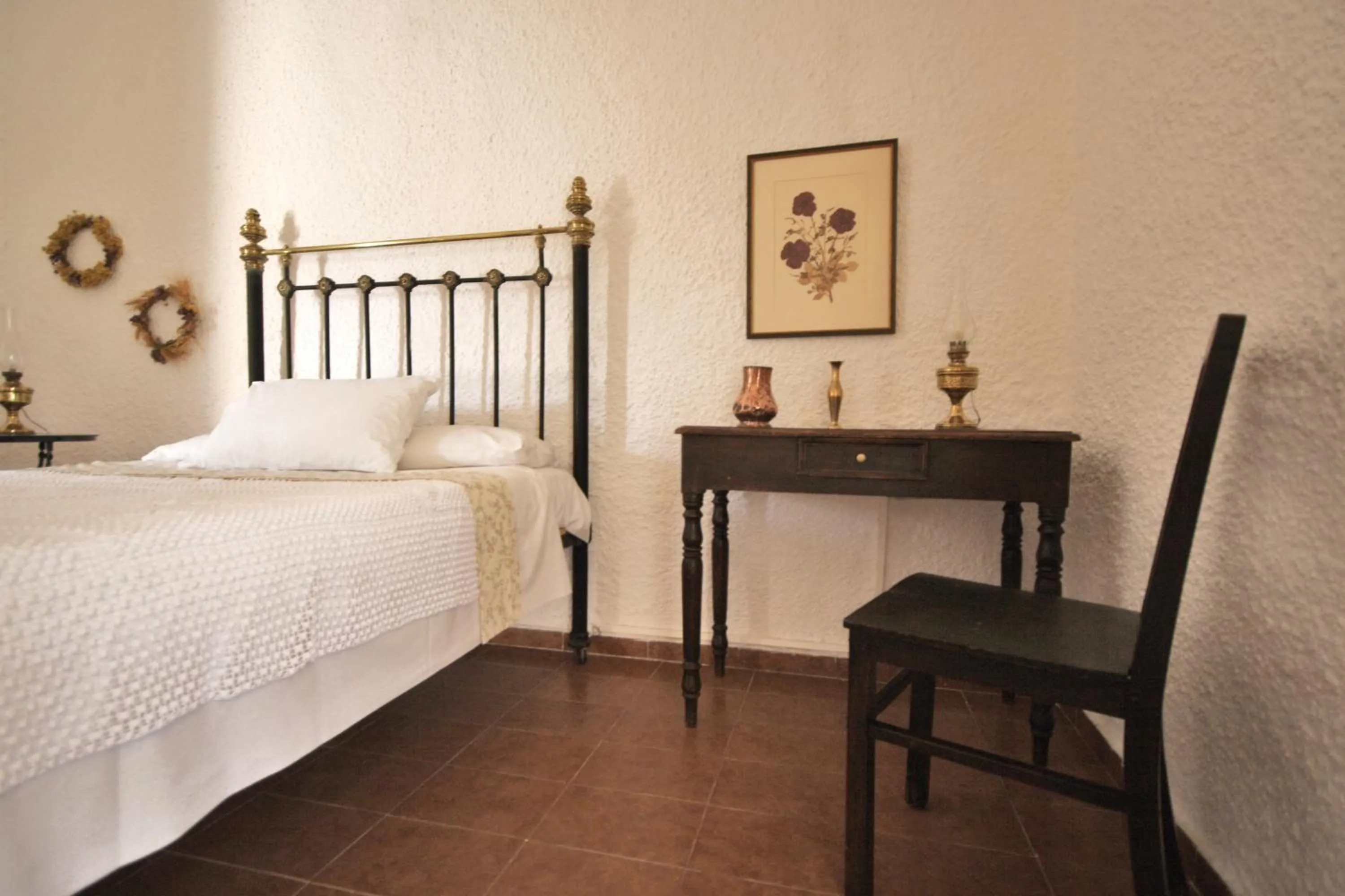 Bed in Vagia Beach Apartments, Aegina Island