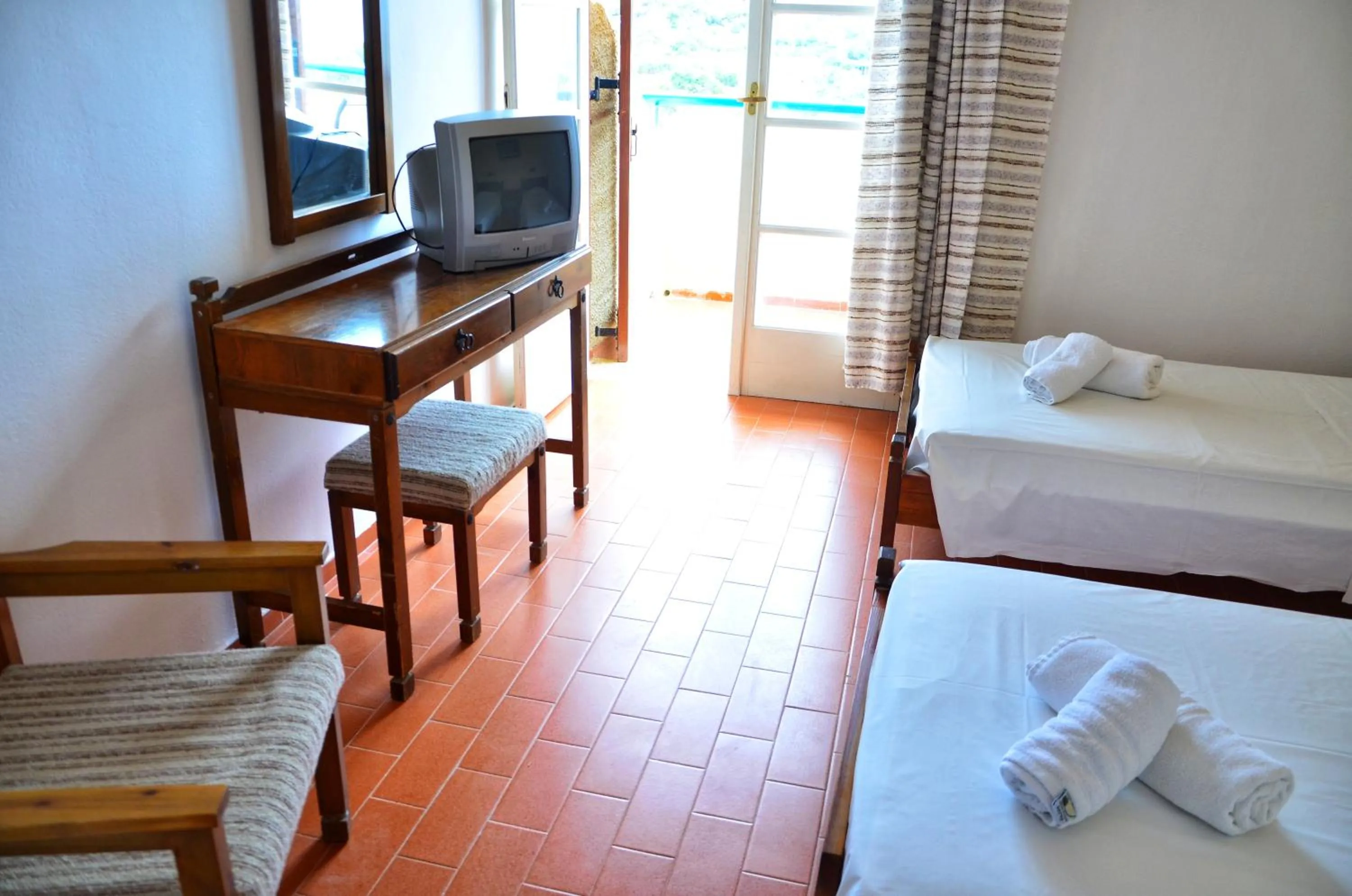 Bed in Vagia Beach Apartments, Aegina Island