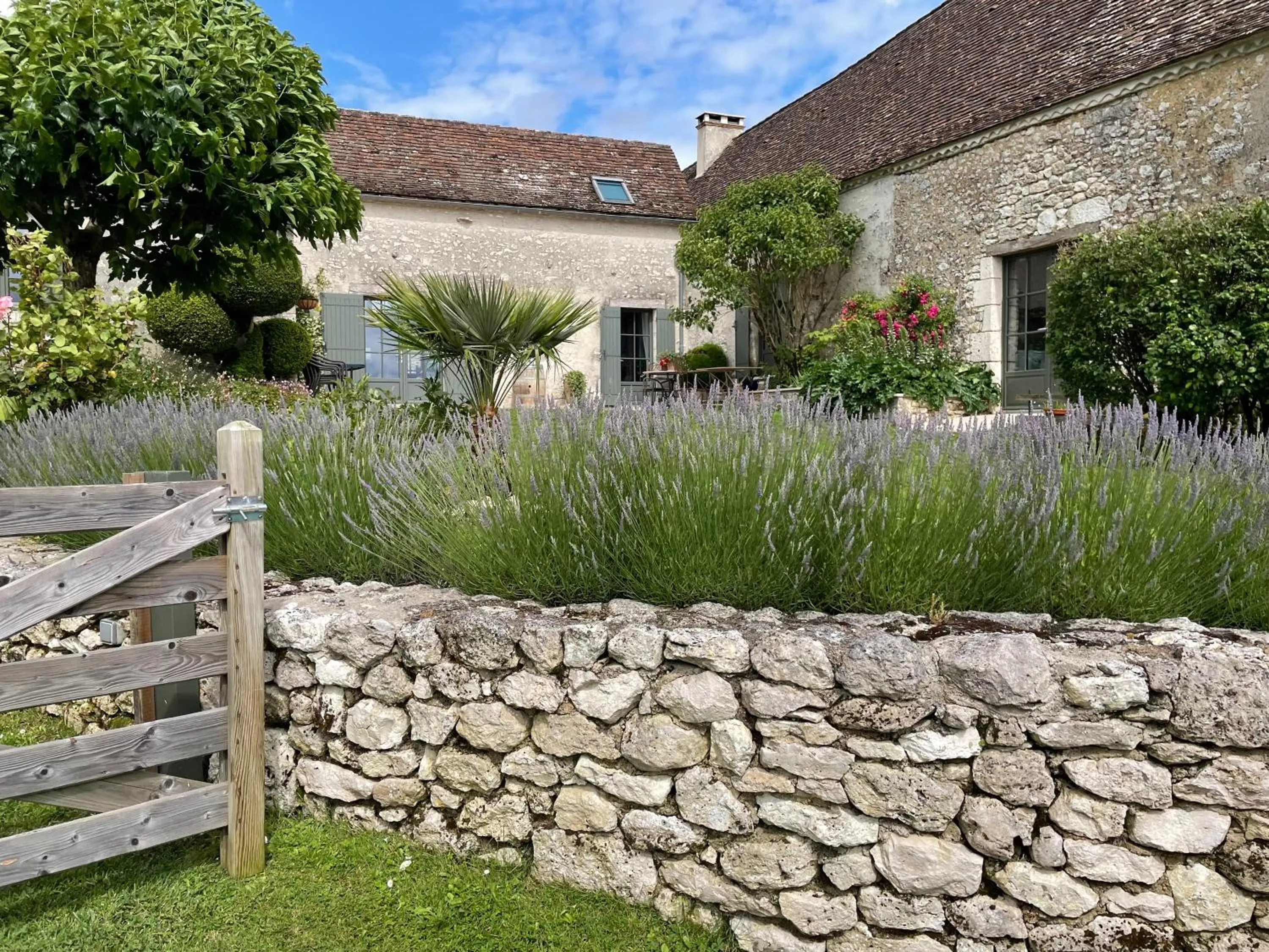 Garden view in La Ferme Buissonnière