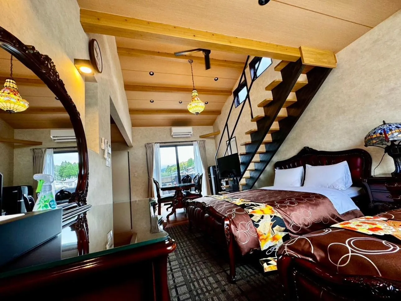 Bedroom in Yufuin Lamp no Yado