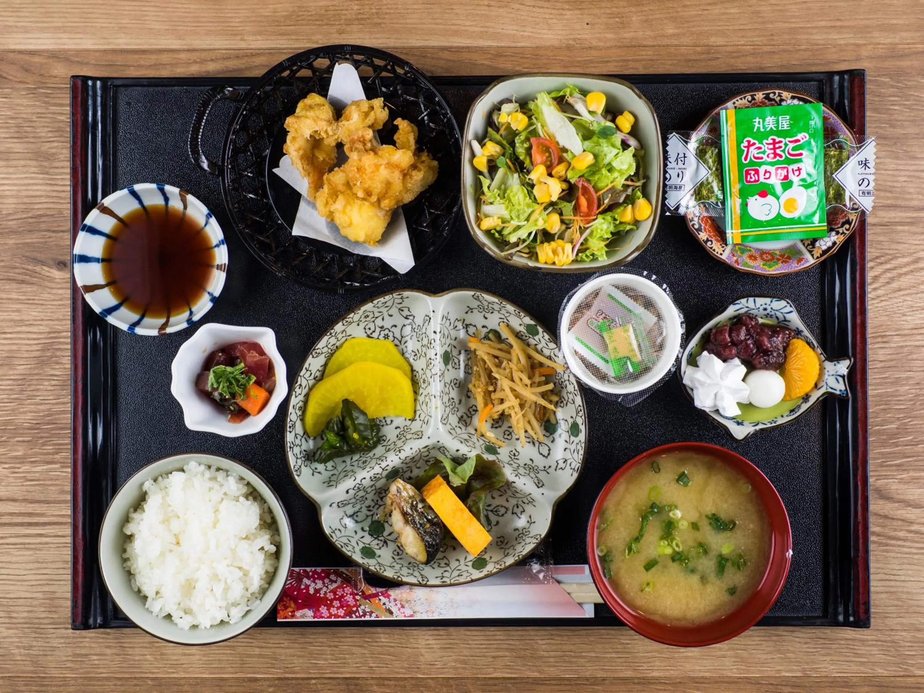 Food and drinks in Yufuin Lamp no Yado