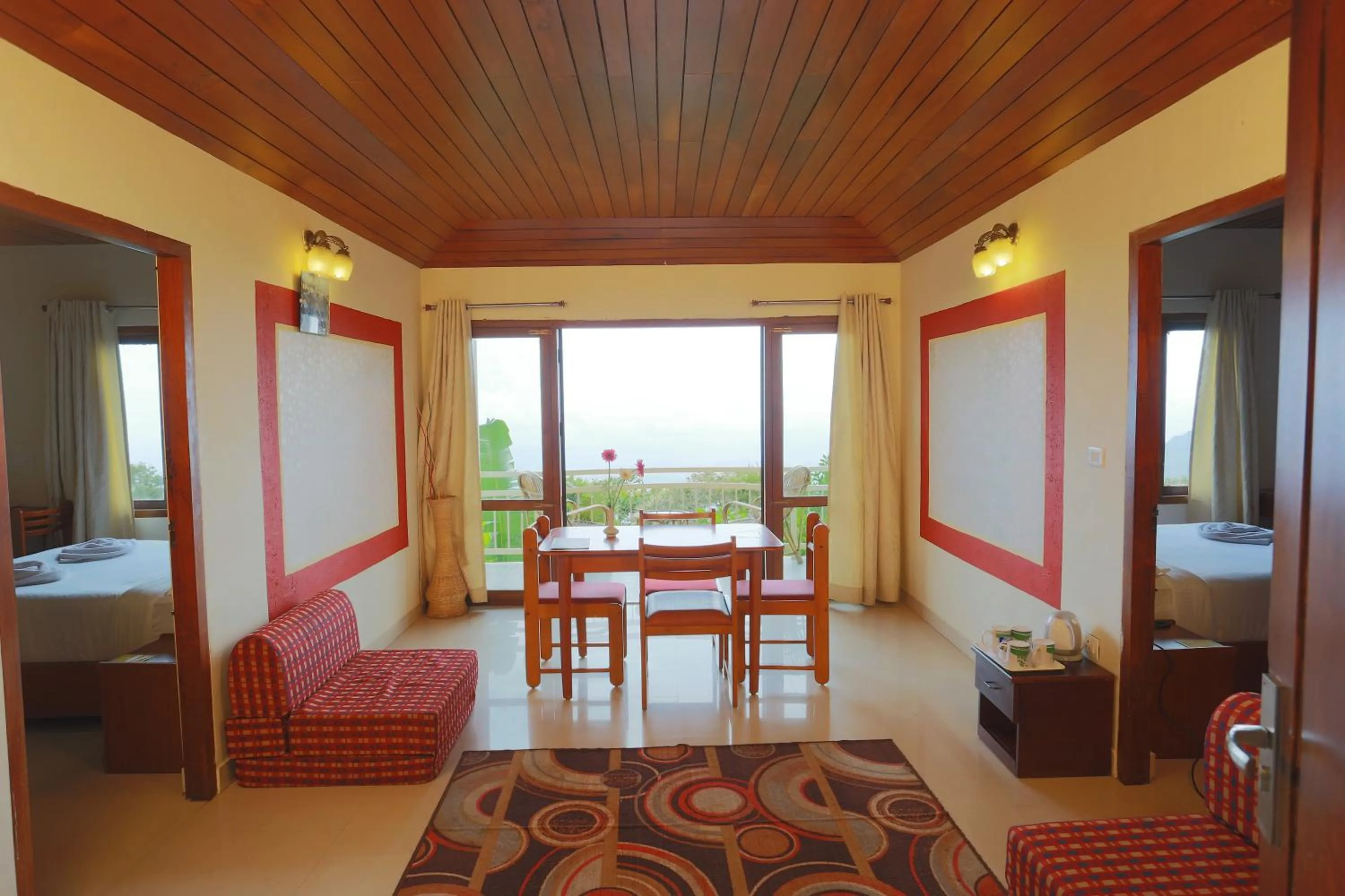 Bed in Deshadan Mountain Resort -The highest resort in Munnar