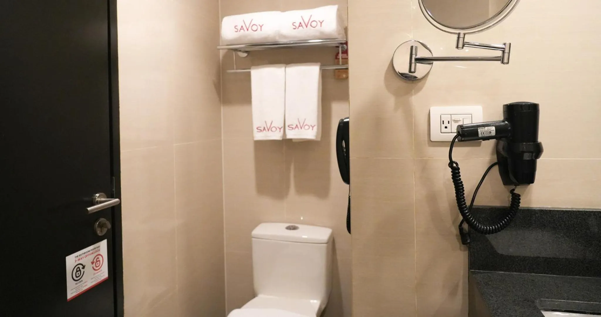 Toilet in Savoy Hotel Manila near Airport NAIA Terminal 3 MNL