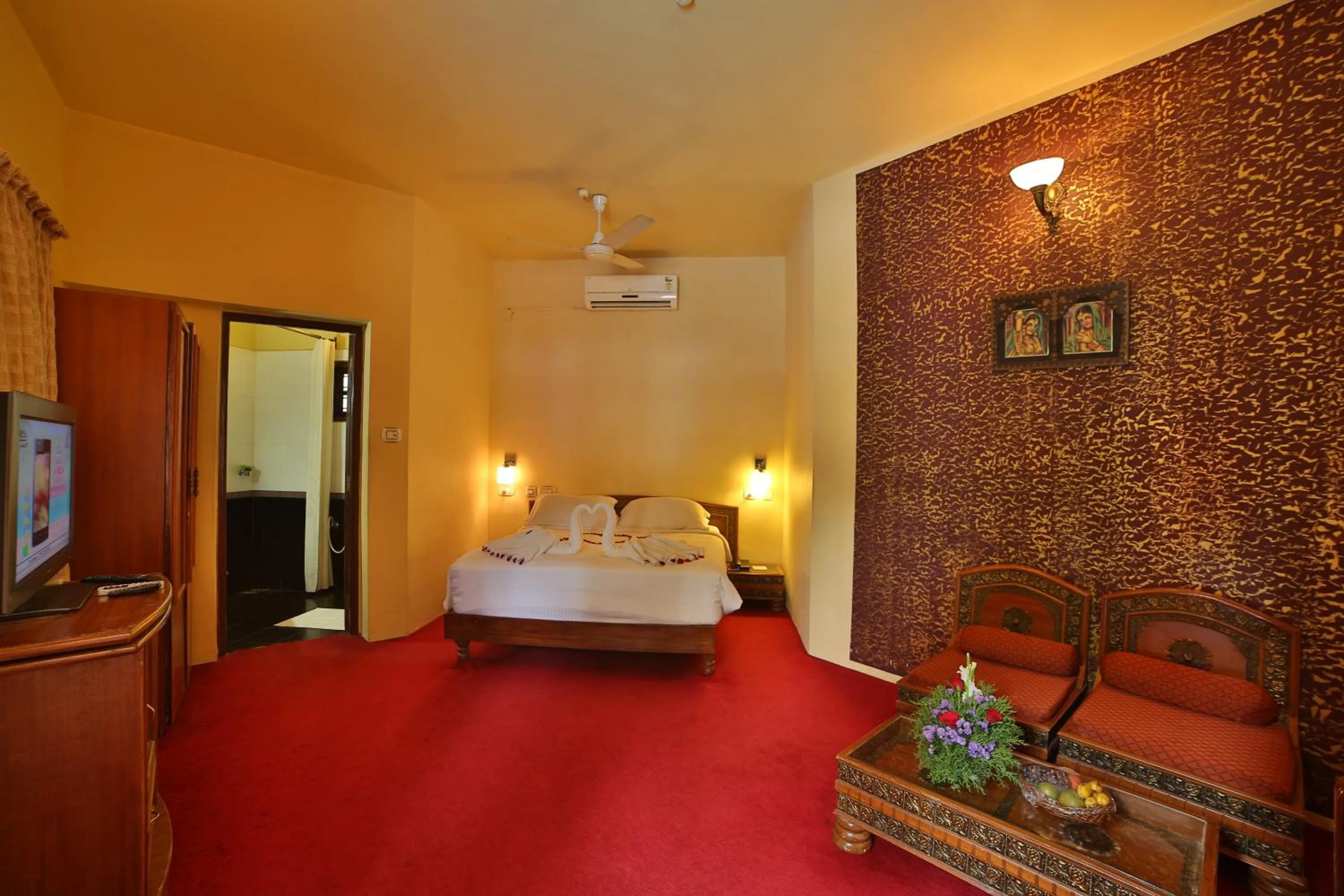 Bed in Deshadan Cliff & Beach Resort,Varkala