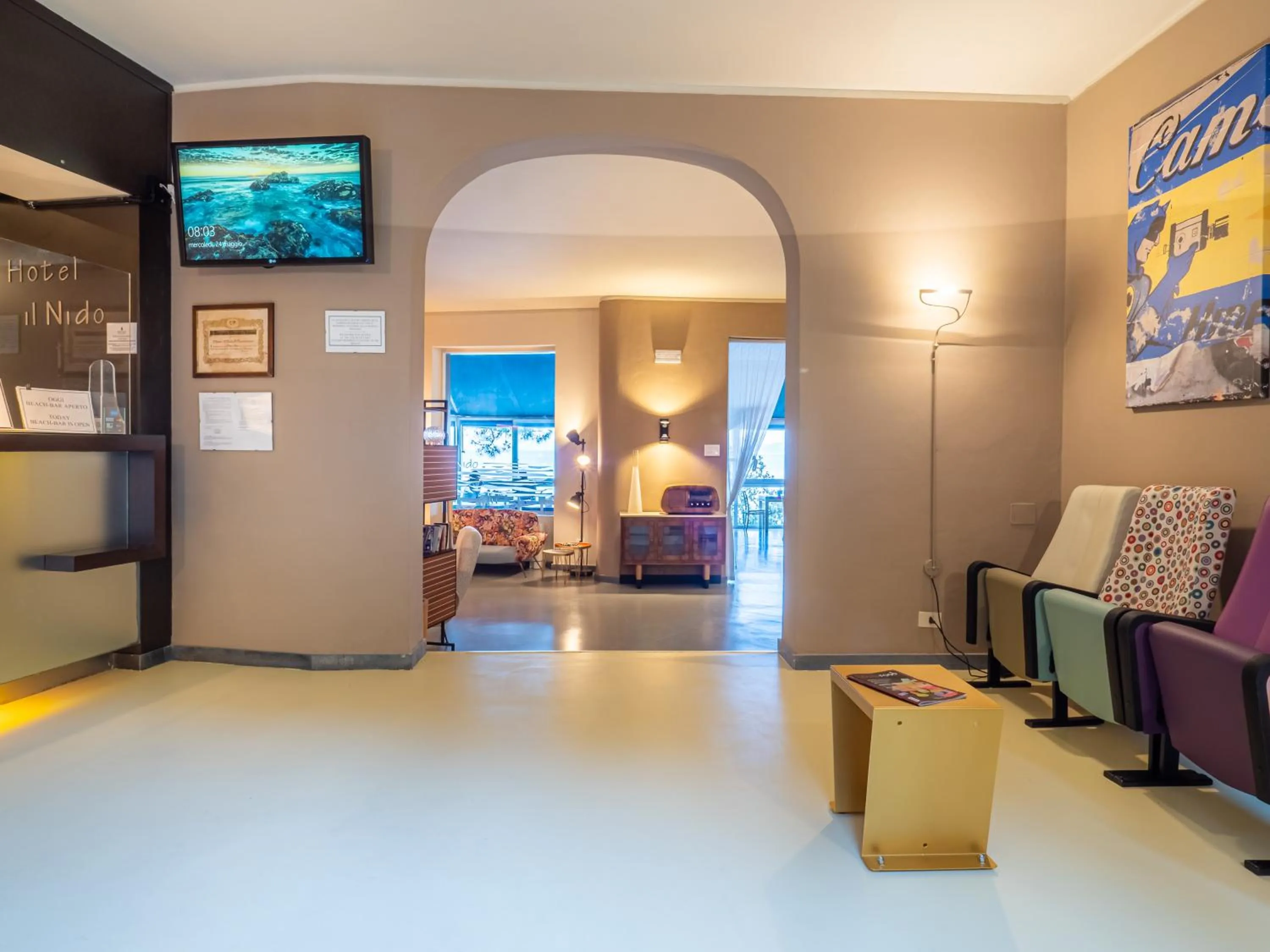 Lobby or reception in Hotel Il Nido