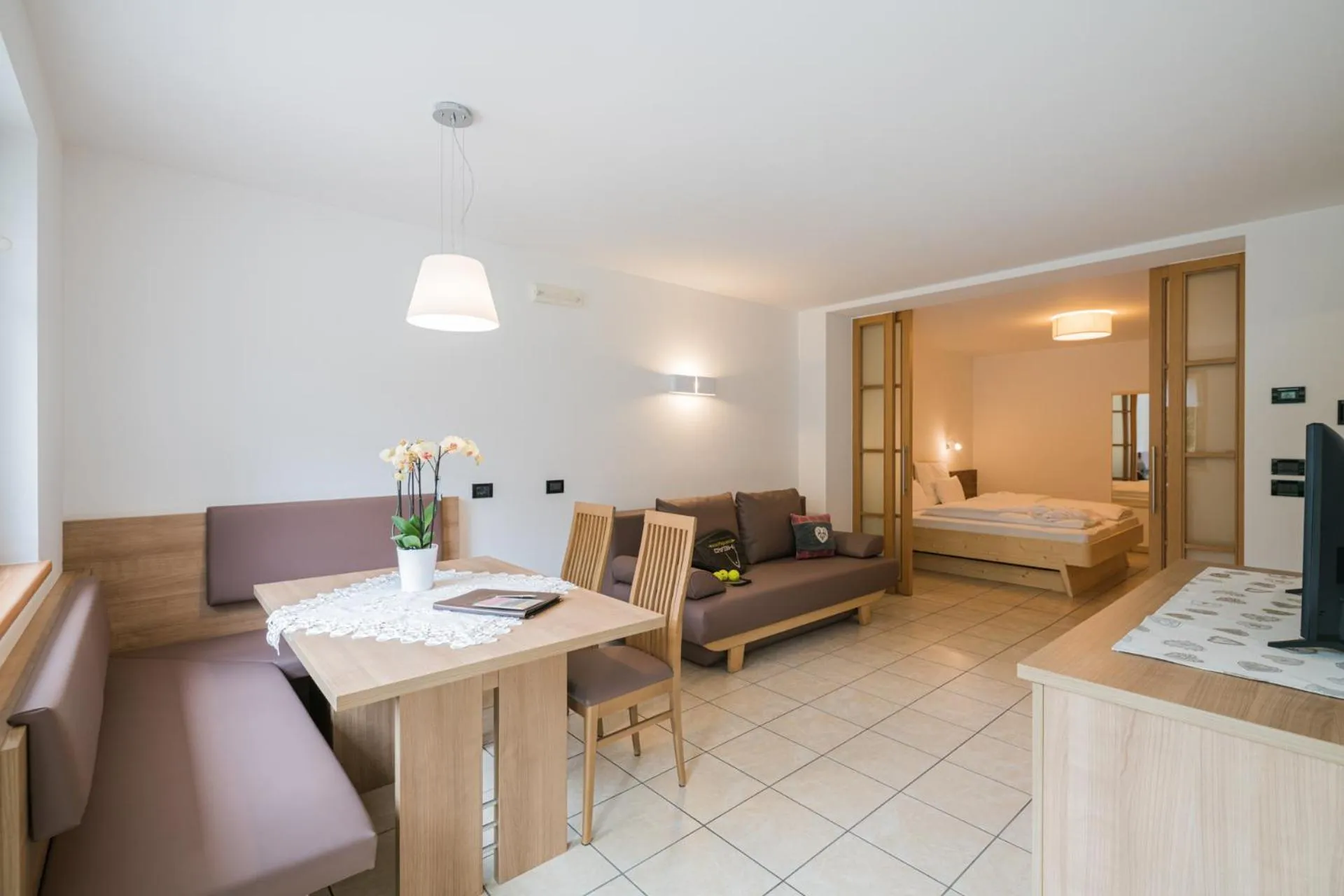 Seating area, Bed in PLAN DE CORONES apartments