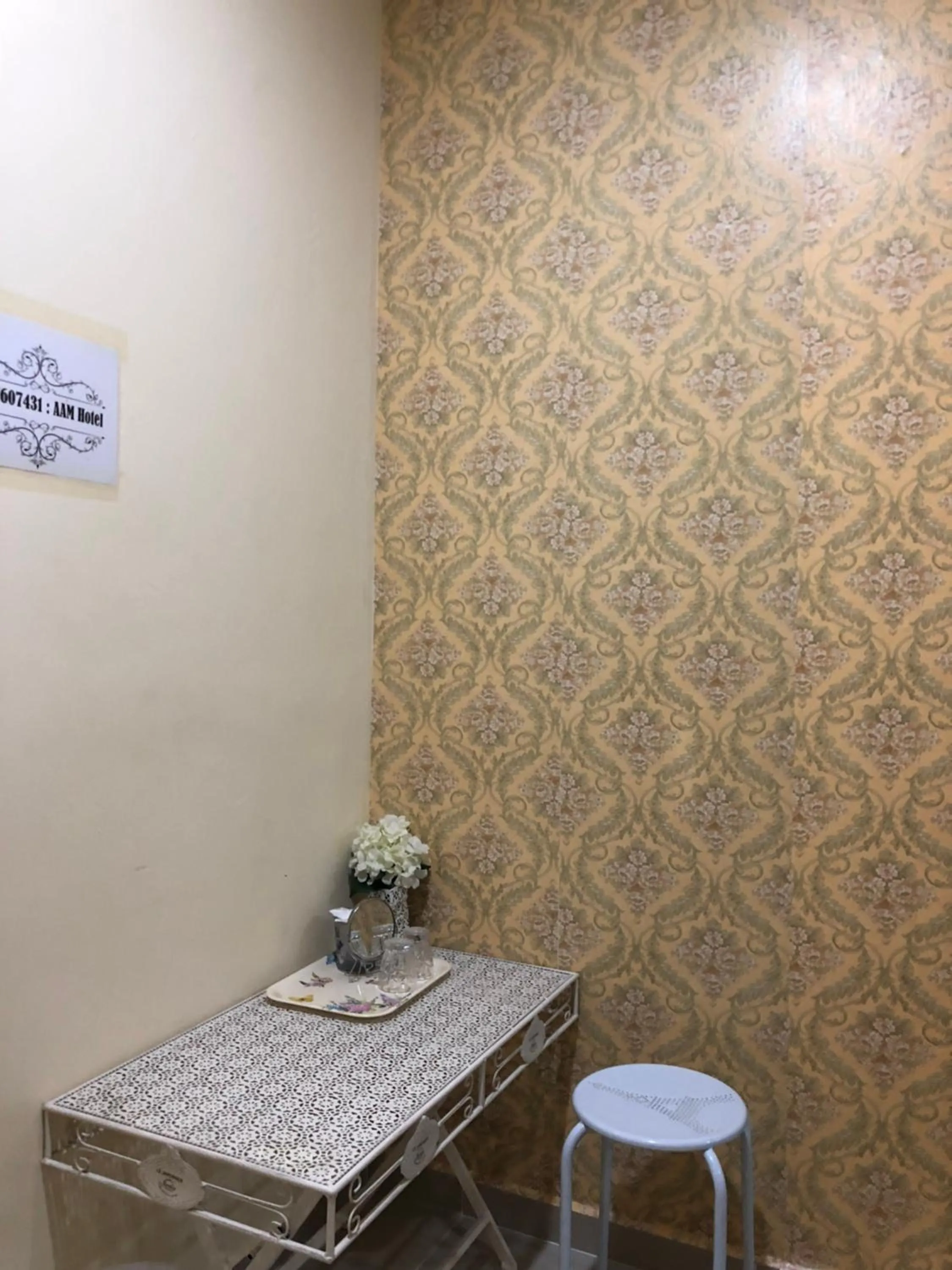 Seating area in AAM Hotel