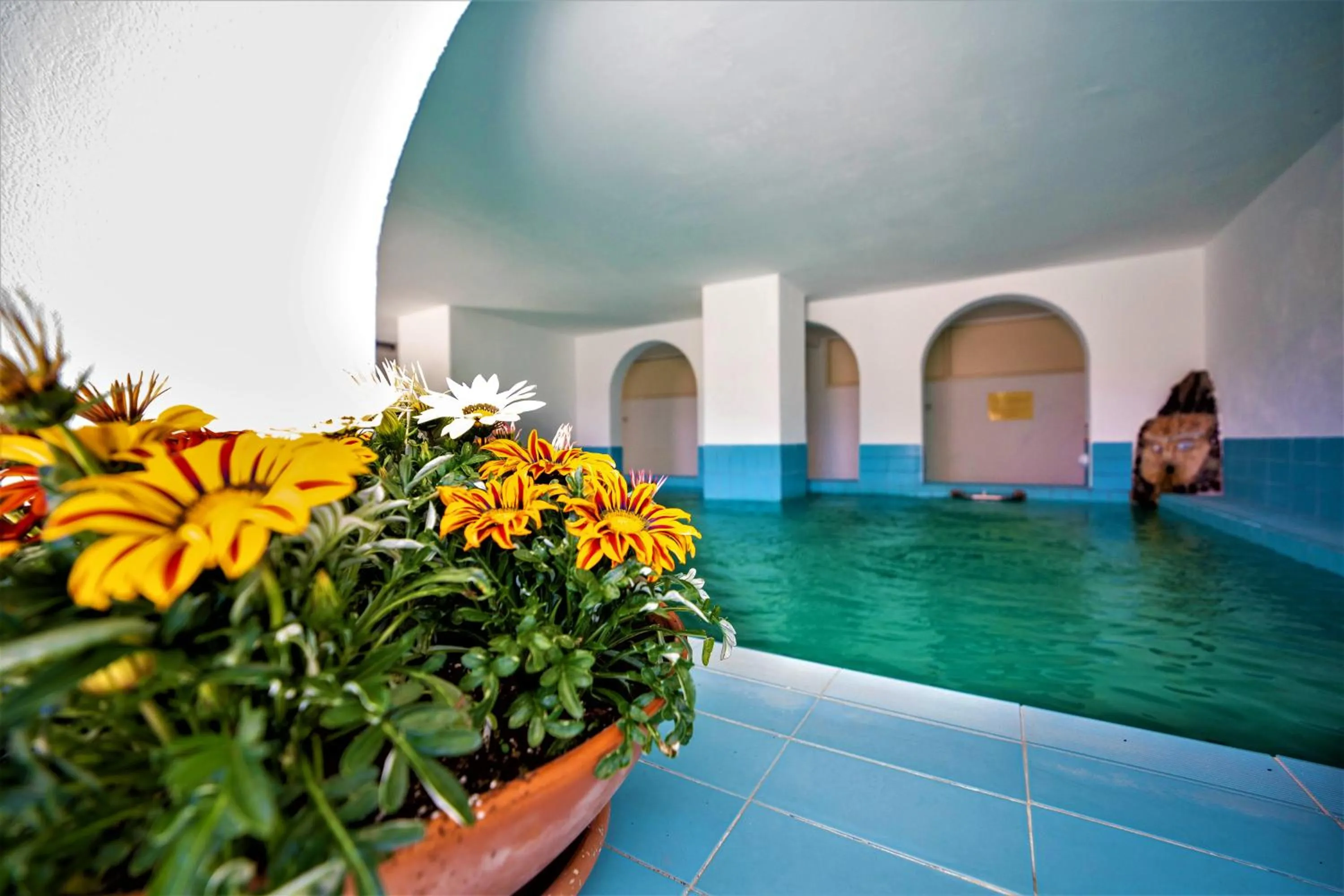 Pool view in Hotel La Mandorla