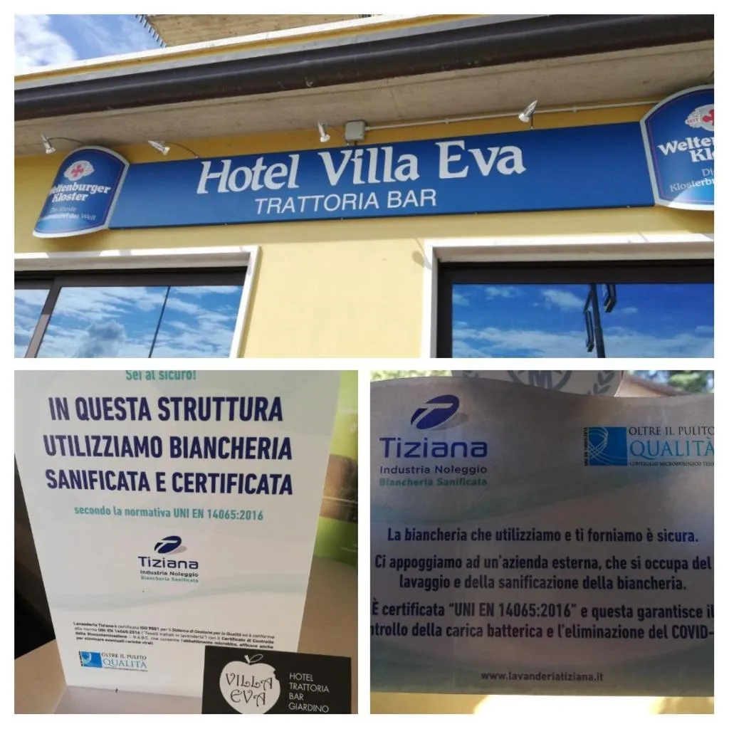 Logo/Certificate/Sign in Albergo Villa Eva