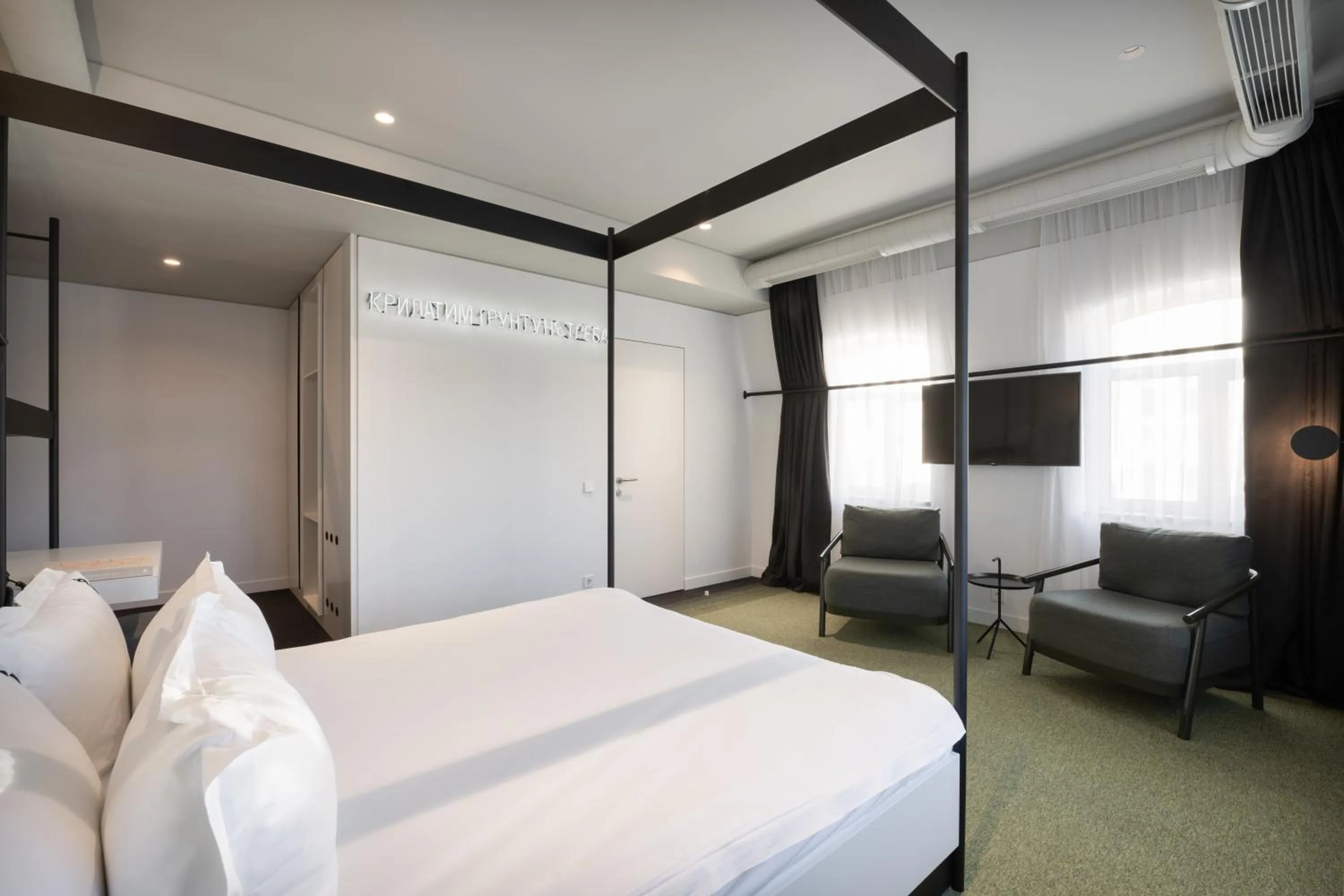 Bed in BURSA Hotel Kyiv