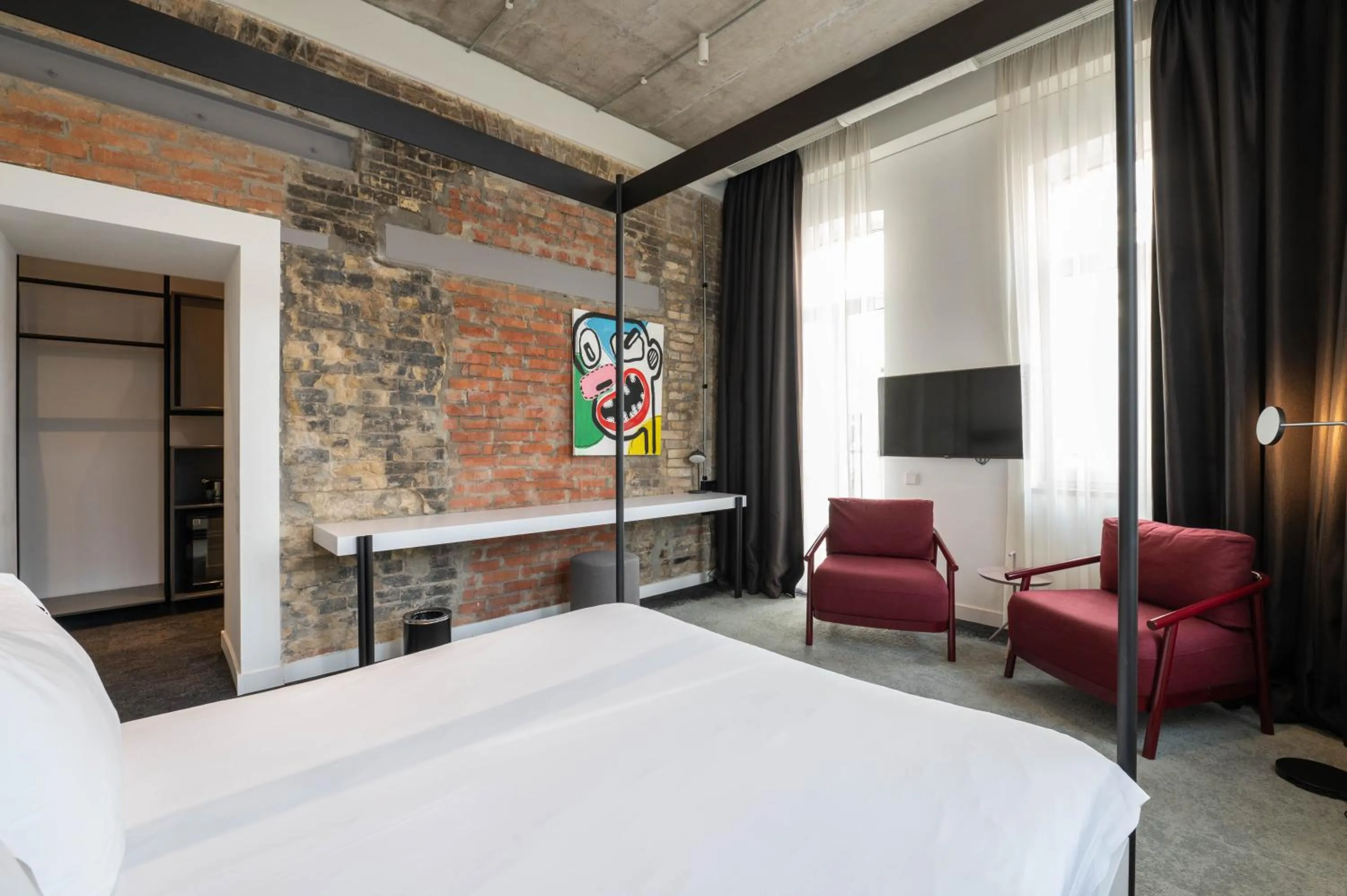 Decorative detail, Bed in BURSA Hotel Kyiv