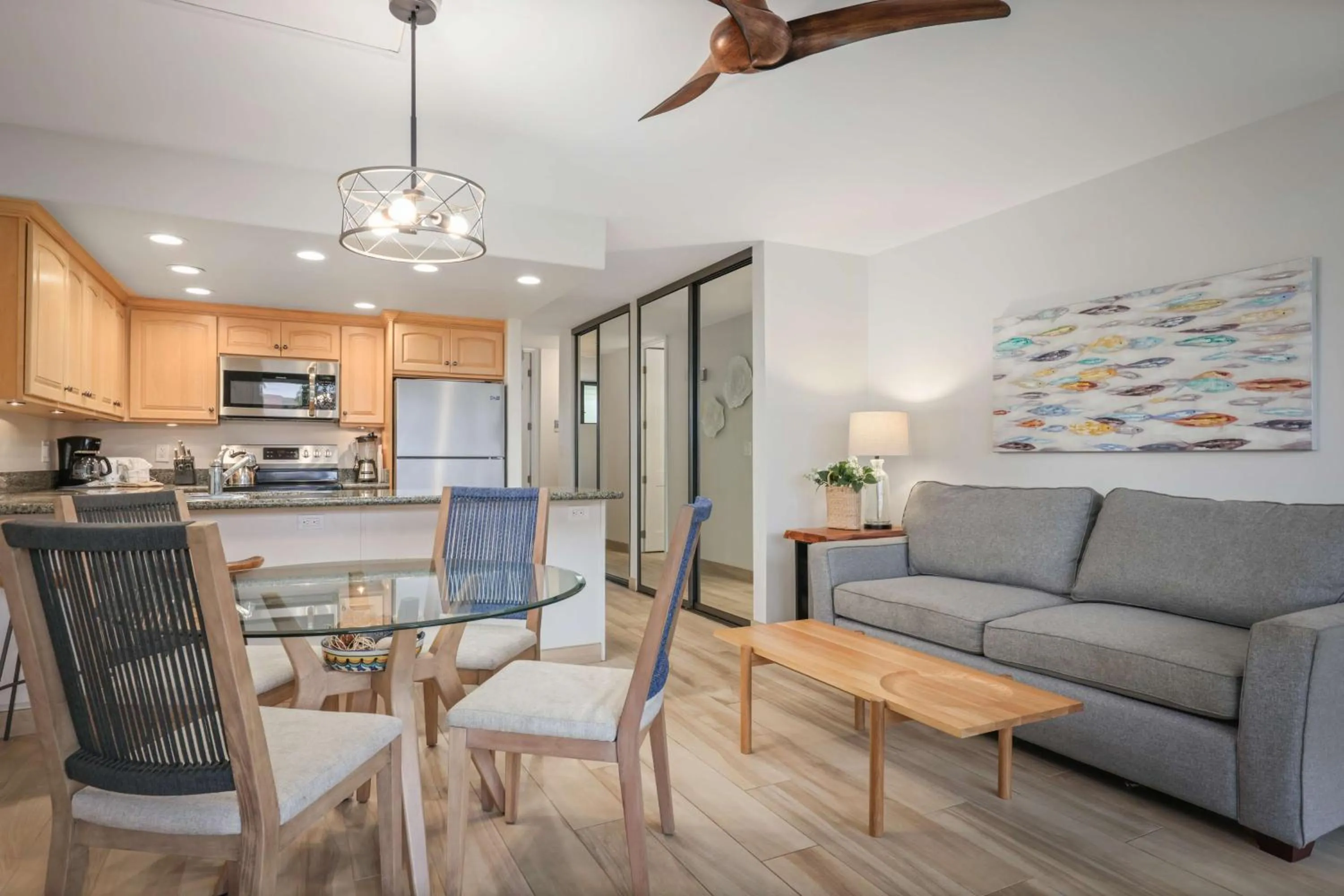 Kitchen or kitchenette in Aston at Papakea Resort