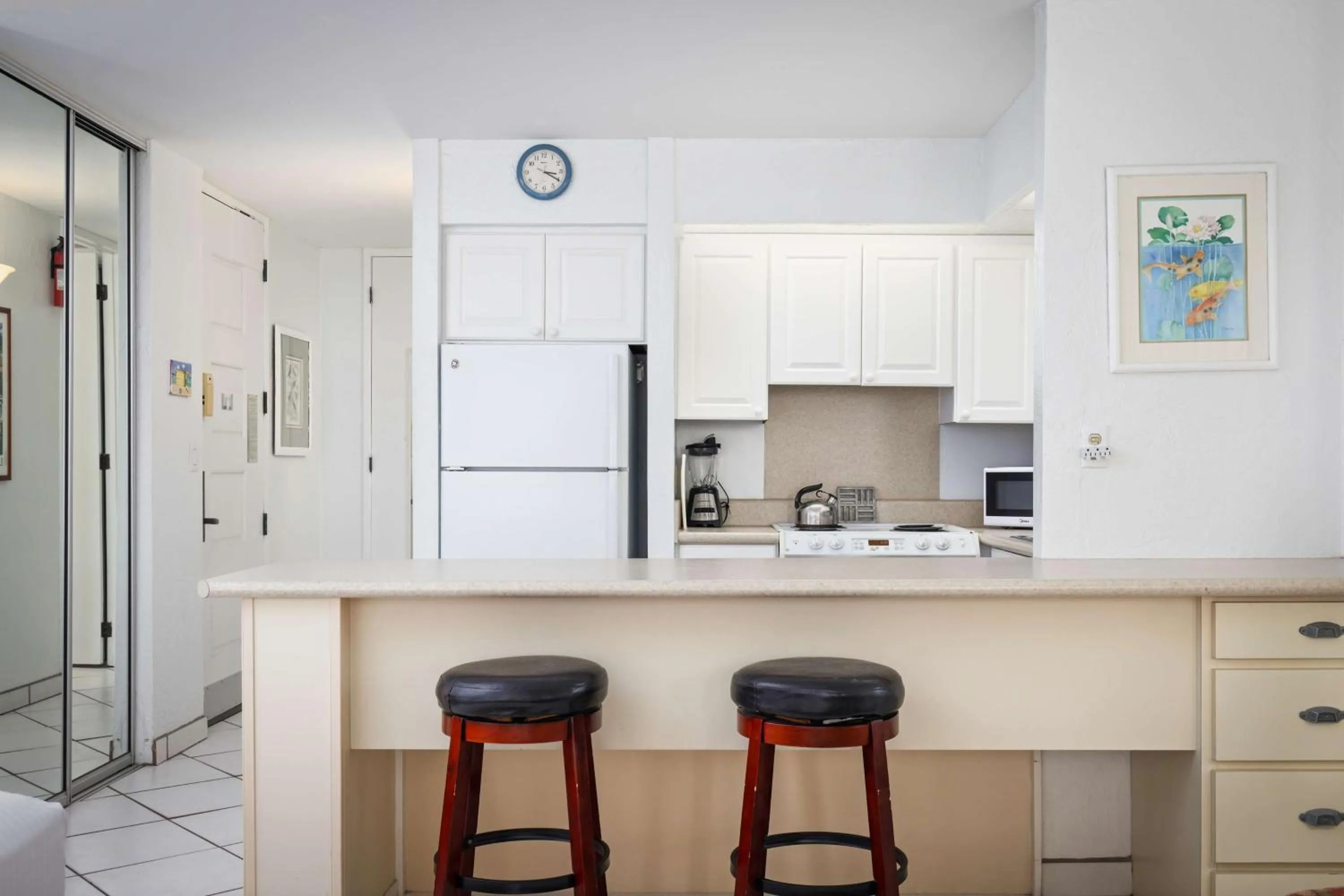 Kitchen or kitchenette in Aston at Papakea Resort