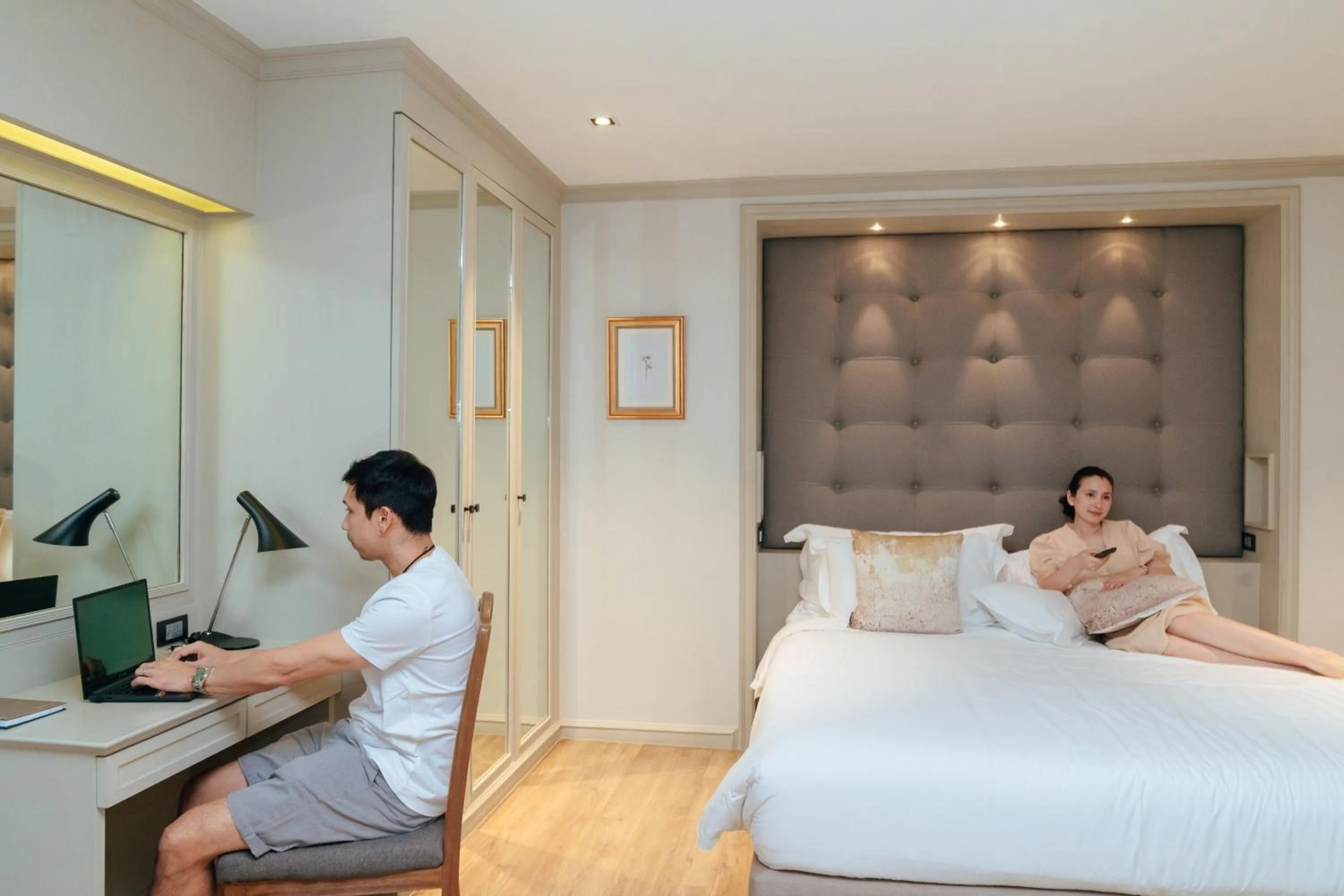 Bedroom, Bed in THEA Private Suites by TH District