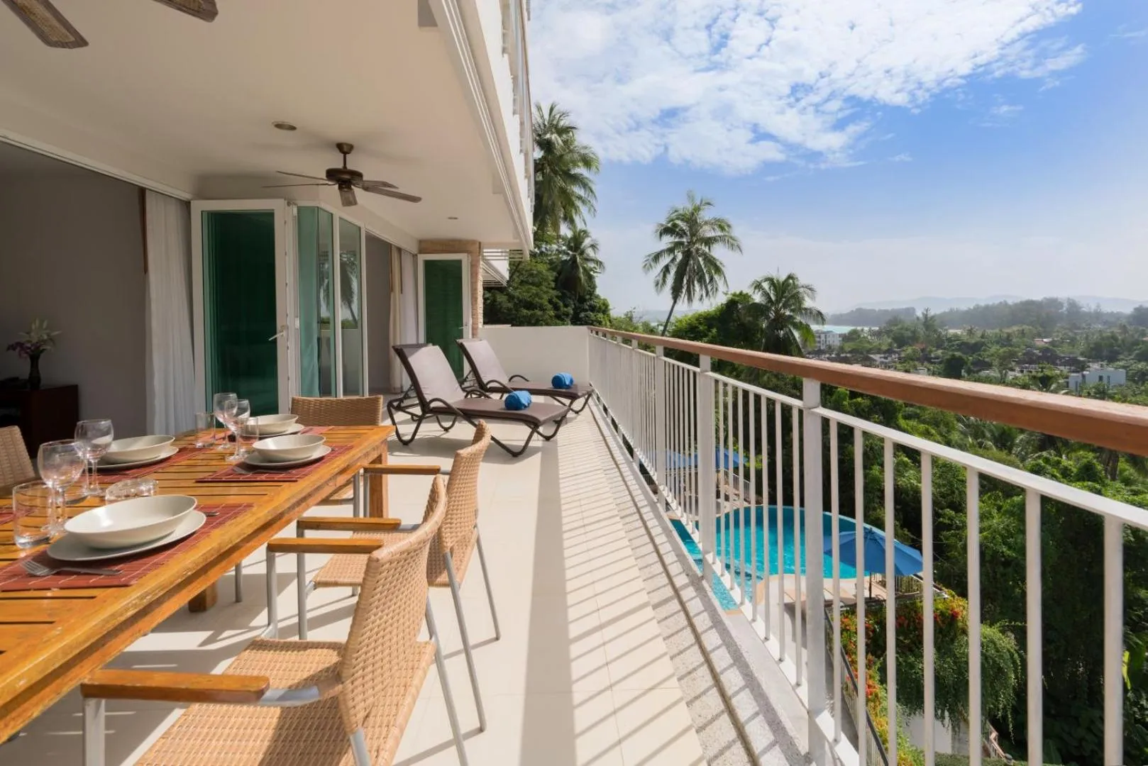 Balcony/Terrace in The Park Surin Serviced Apartments by RESAVA