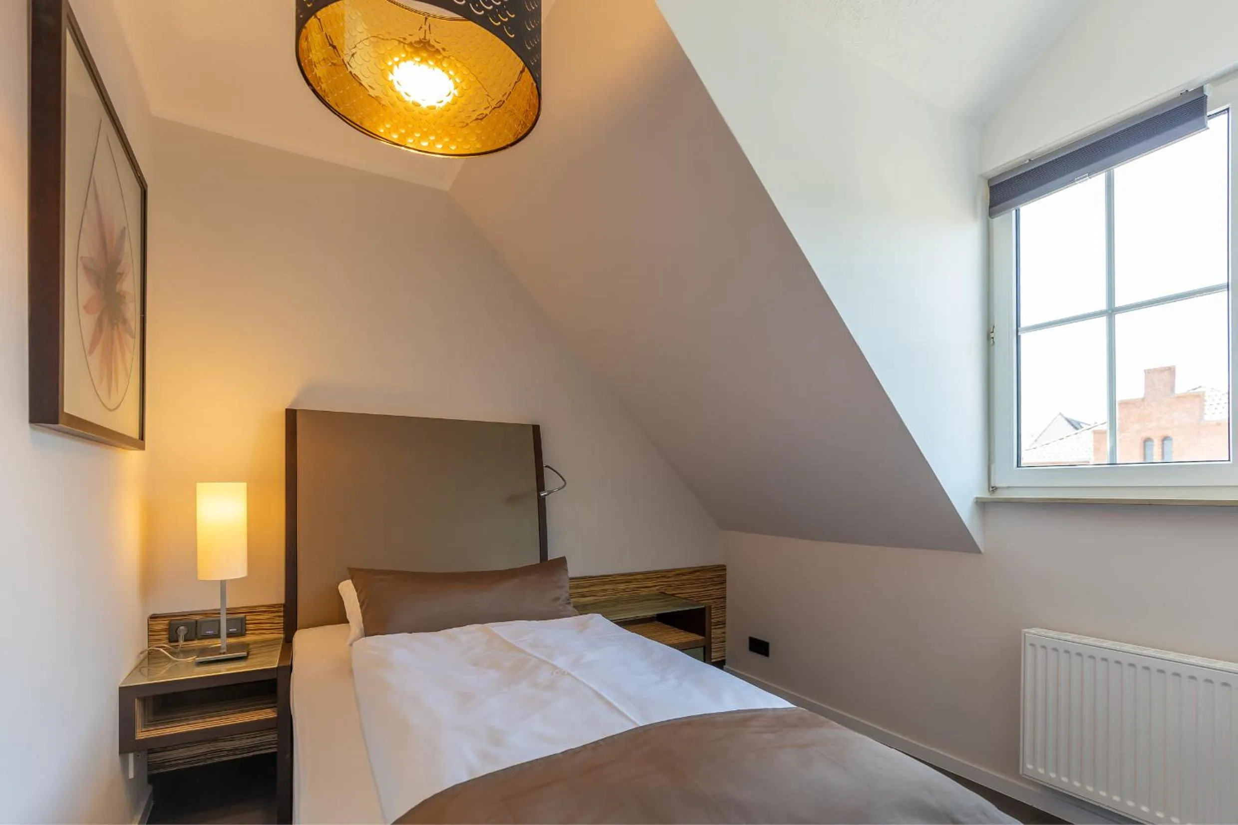 Bedroom, Bed in Hotel Garni " Am Domplatz"