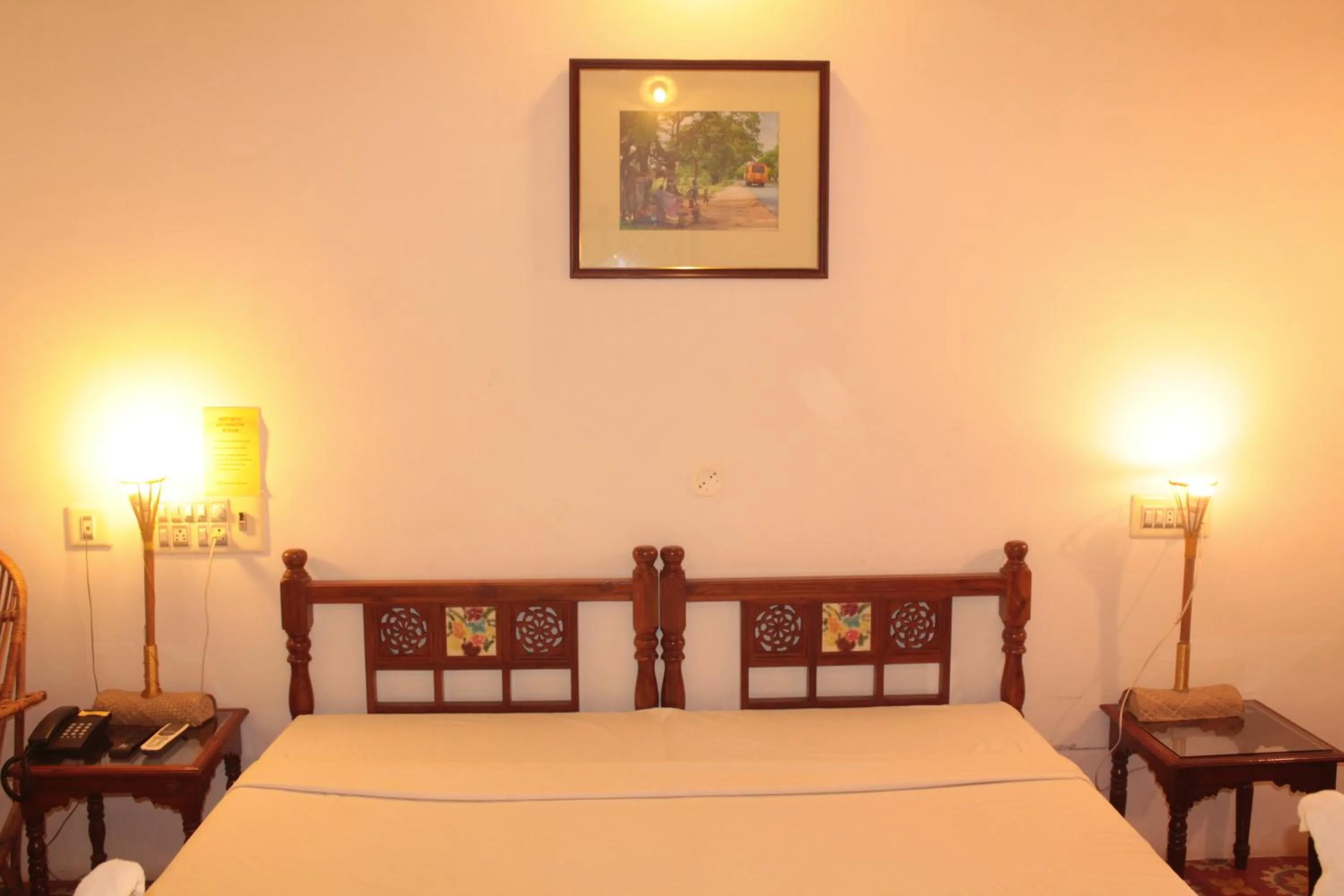 Bed in Chettinadu Court- HERITAGE VIEW