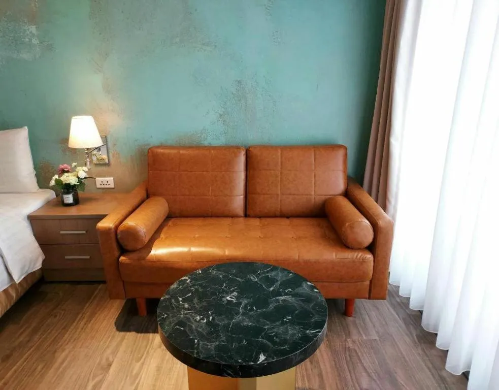 Seating area in Sky19 Hotel