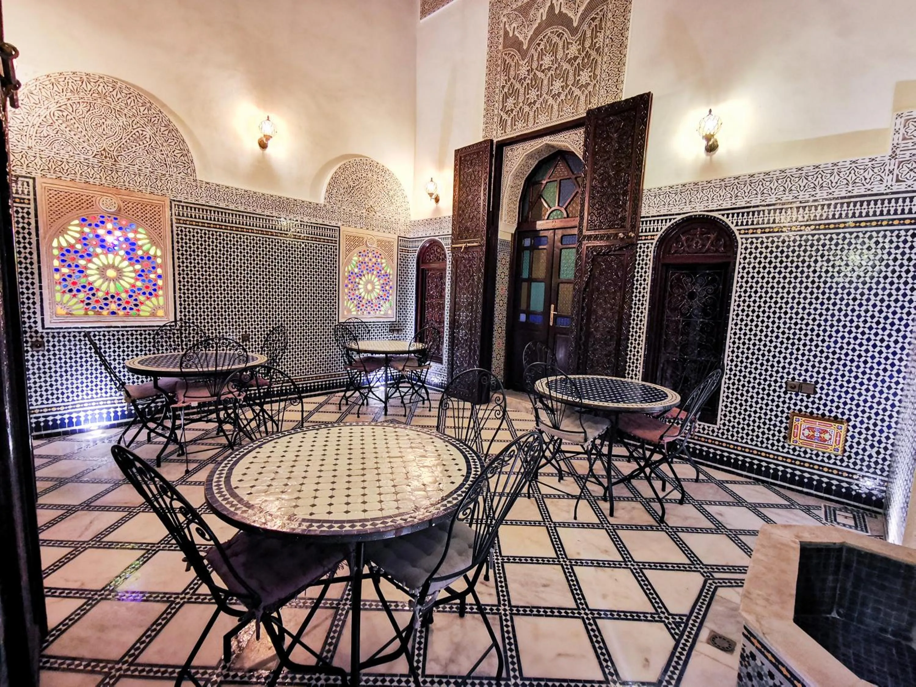 Seating area in Riad Farah