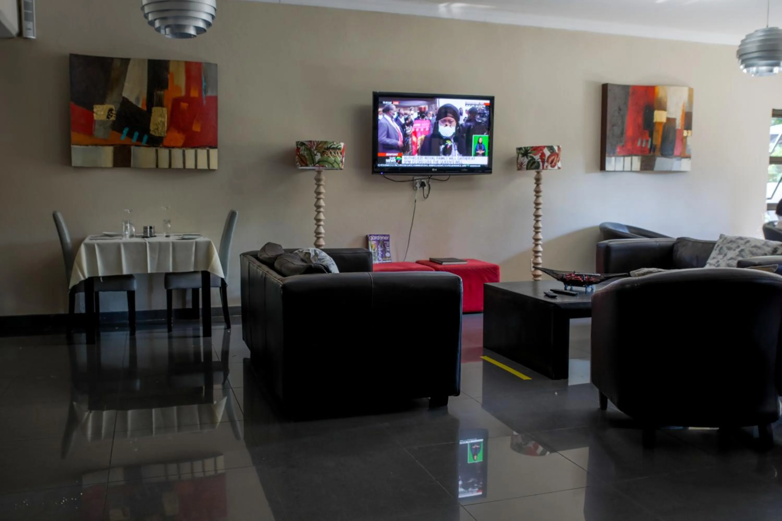 Communal lounge/ TV room in Ruby Stone Boutique Hotel