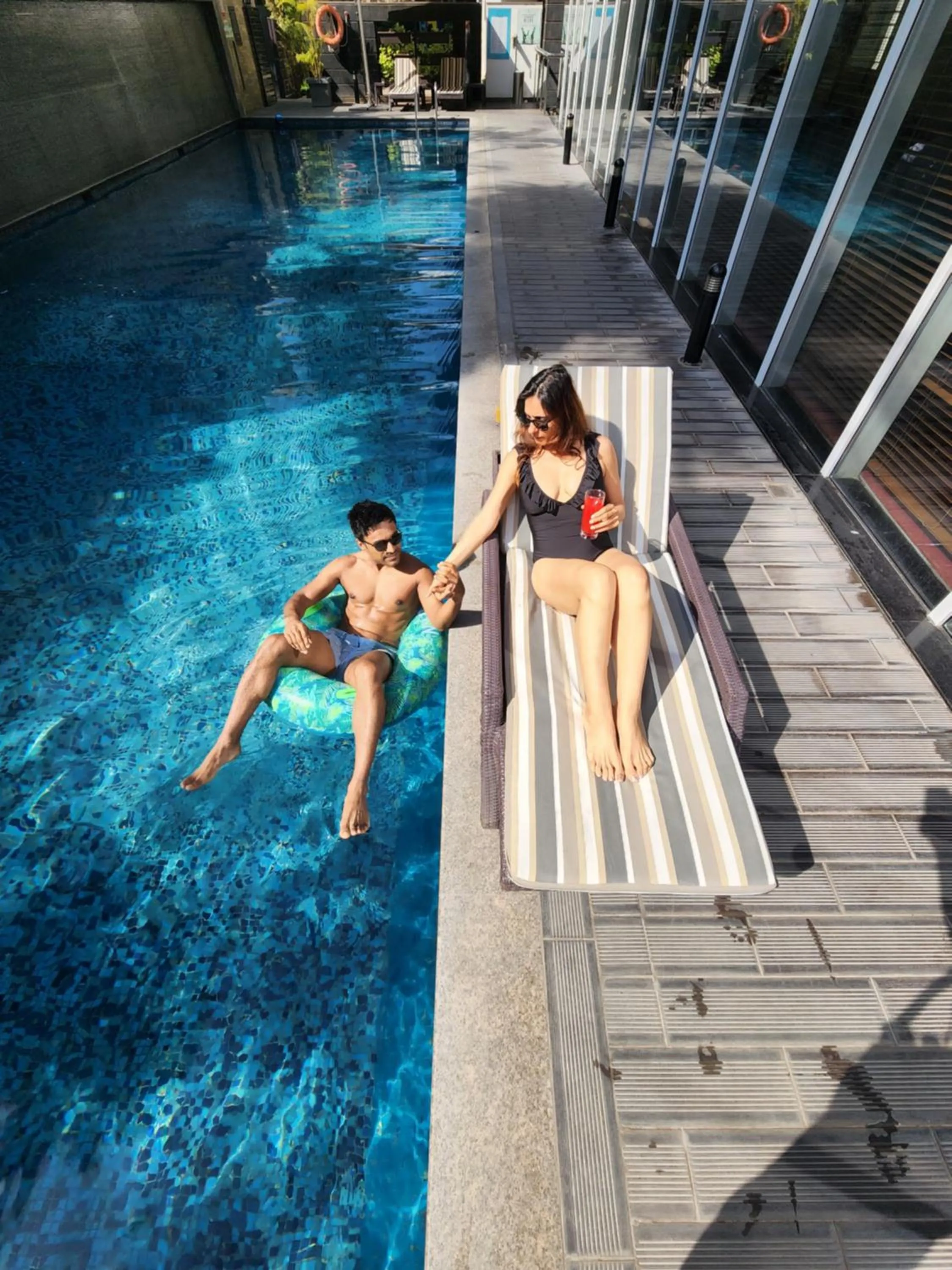 Pool view in Marriott Suites Pune