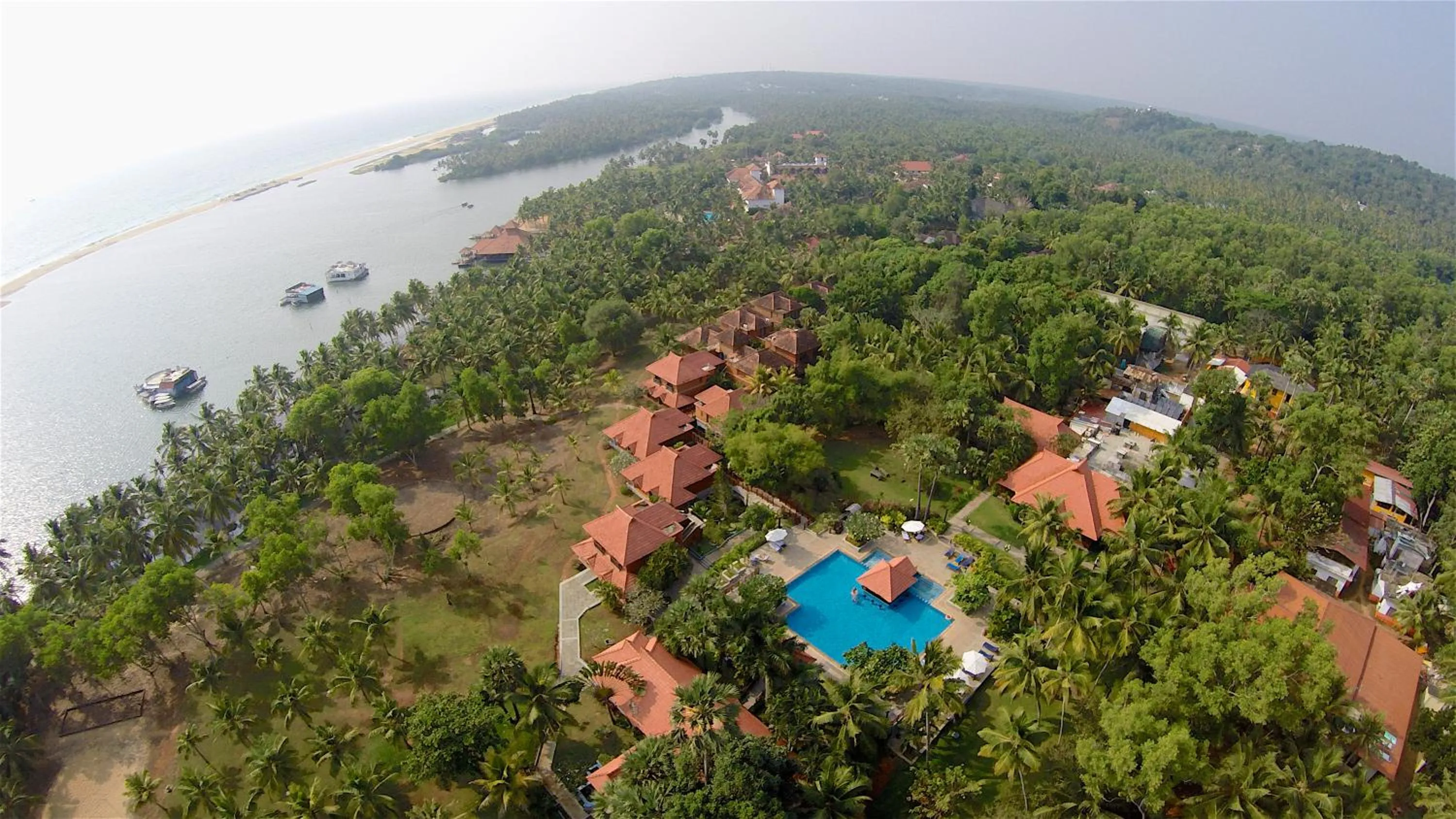 Bird's eye view in Poovar Island Resort