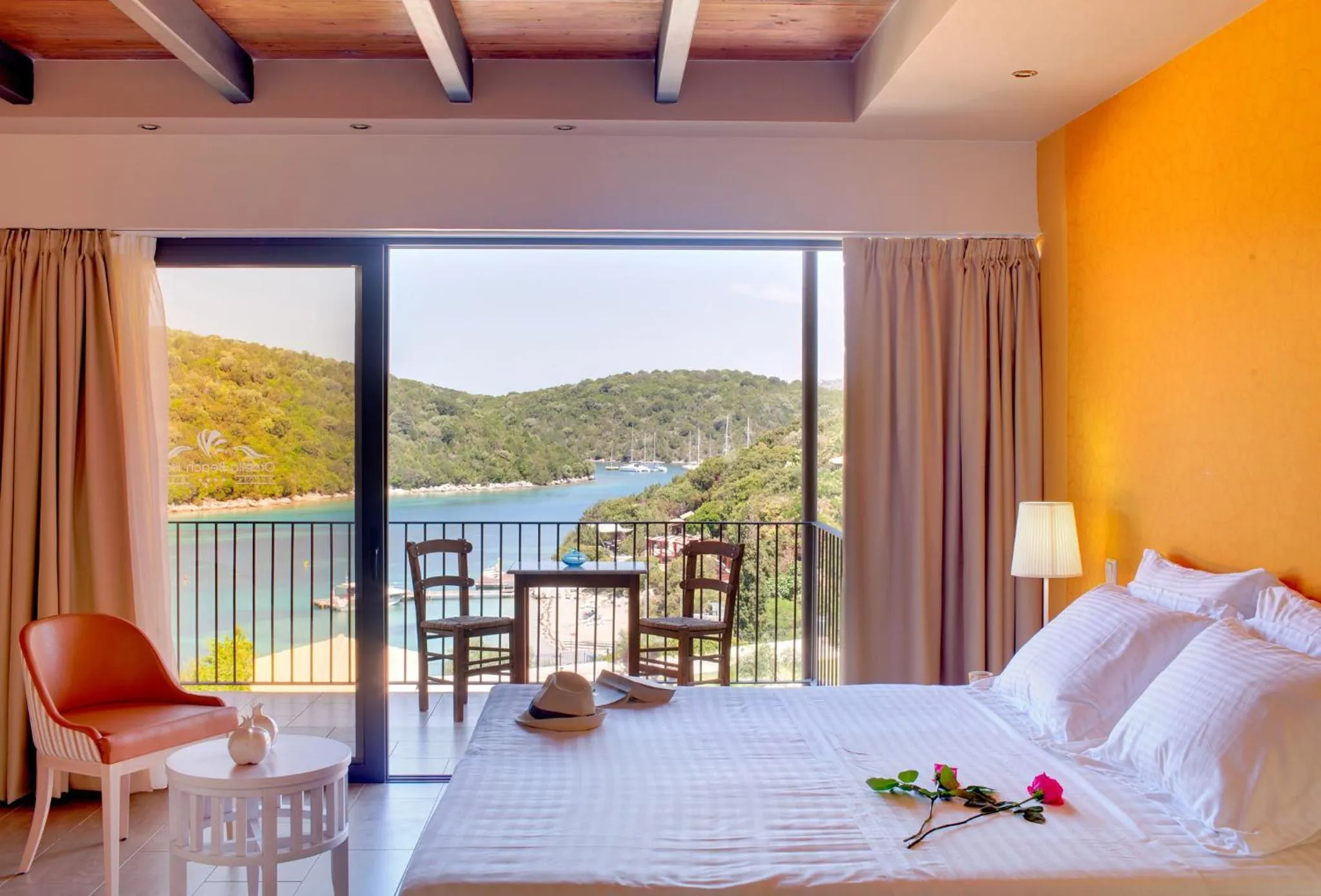 Balcony/Terrace, Bed in Ornella Beach Resort & Villas