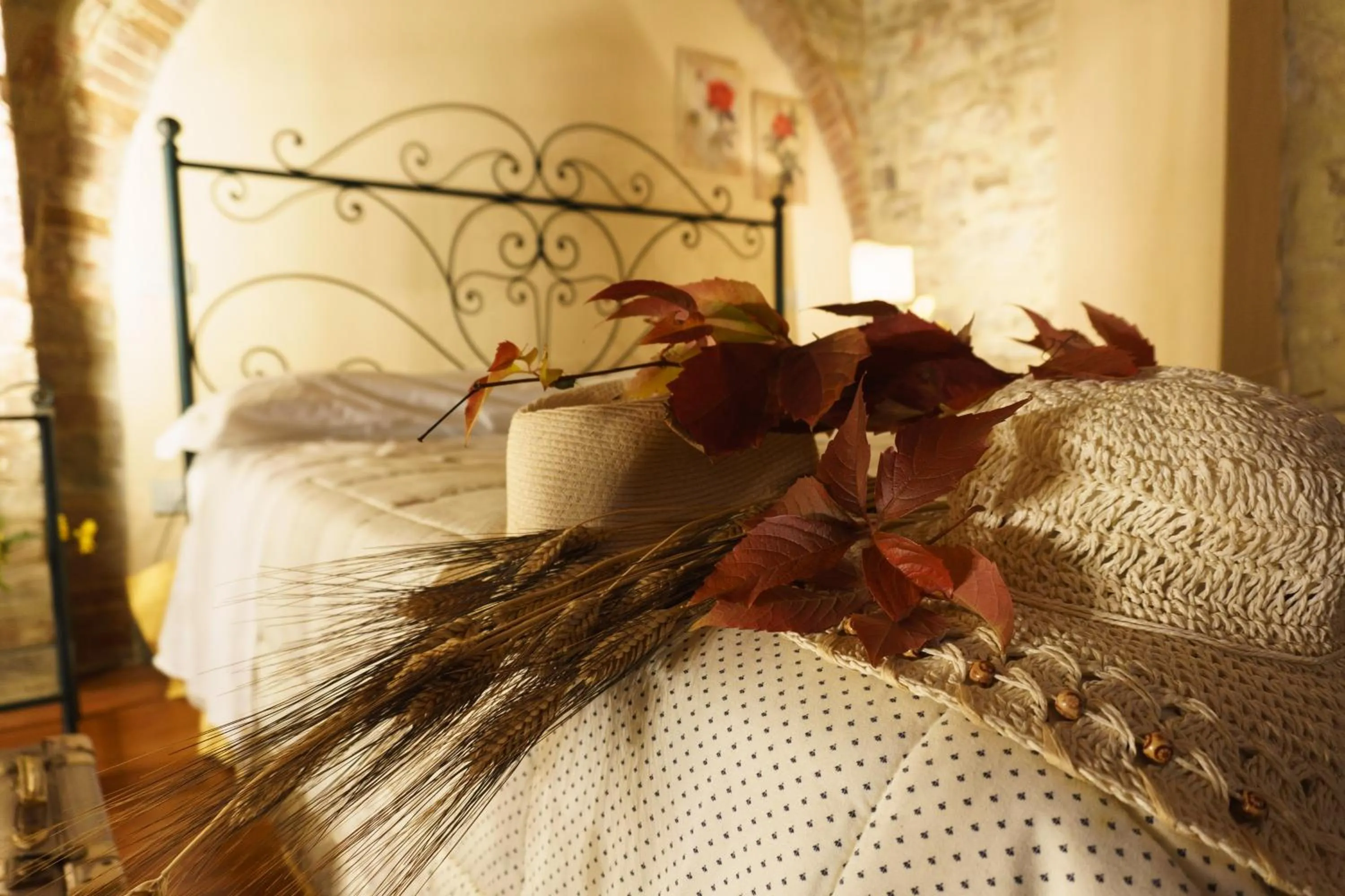 Decorative detail, Bed in Tenuta Sant'Ilario