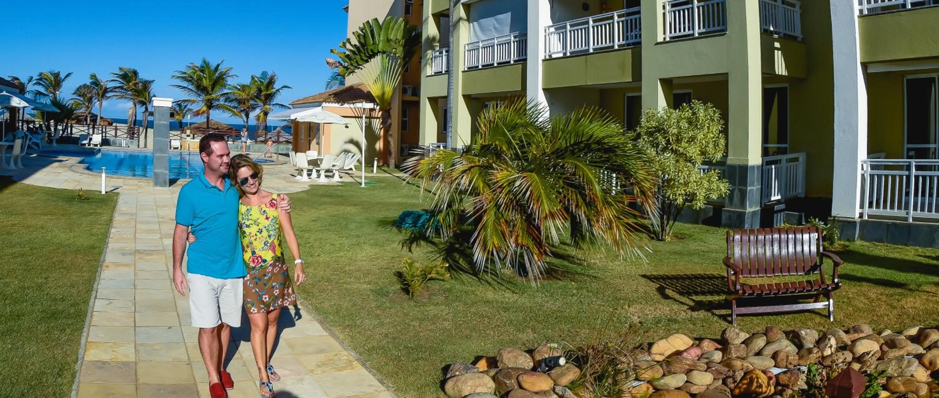 Garden view in Atlantic Palace Family inn