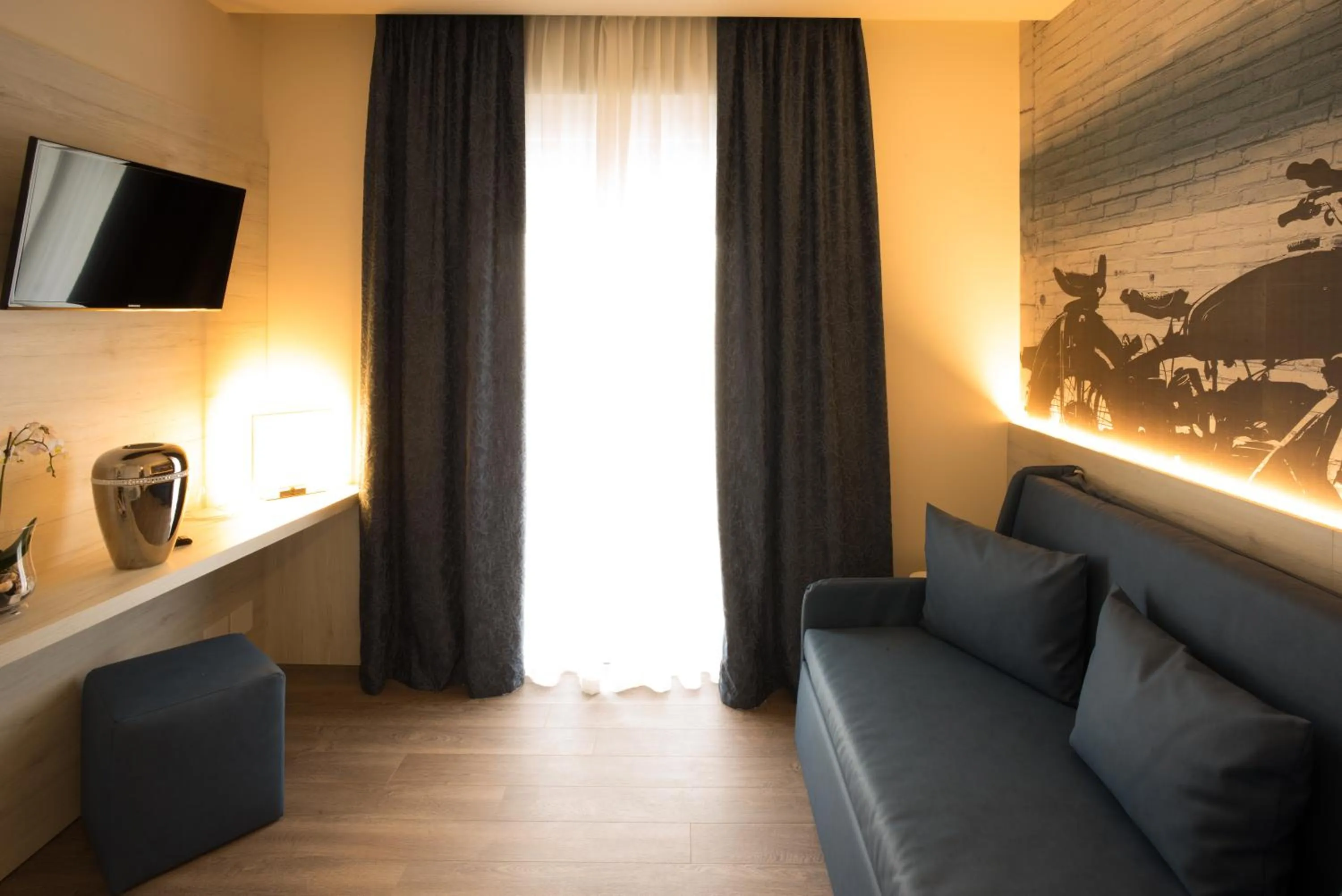 Bed in Hotel Cesare Augustus