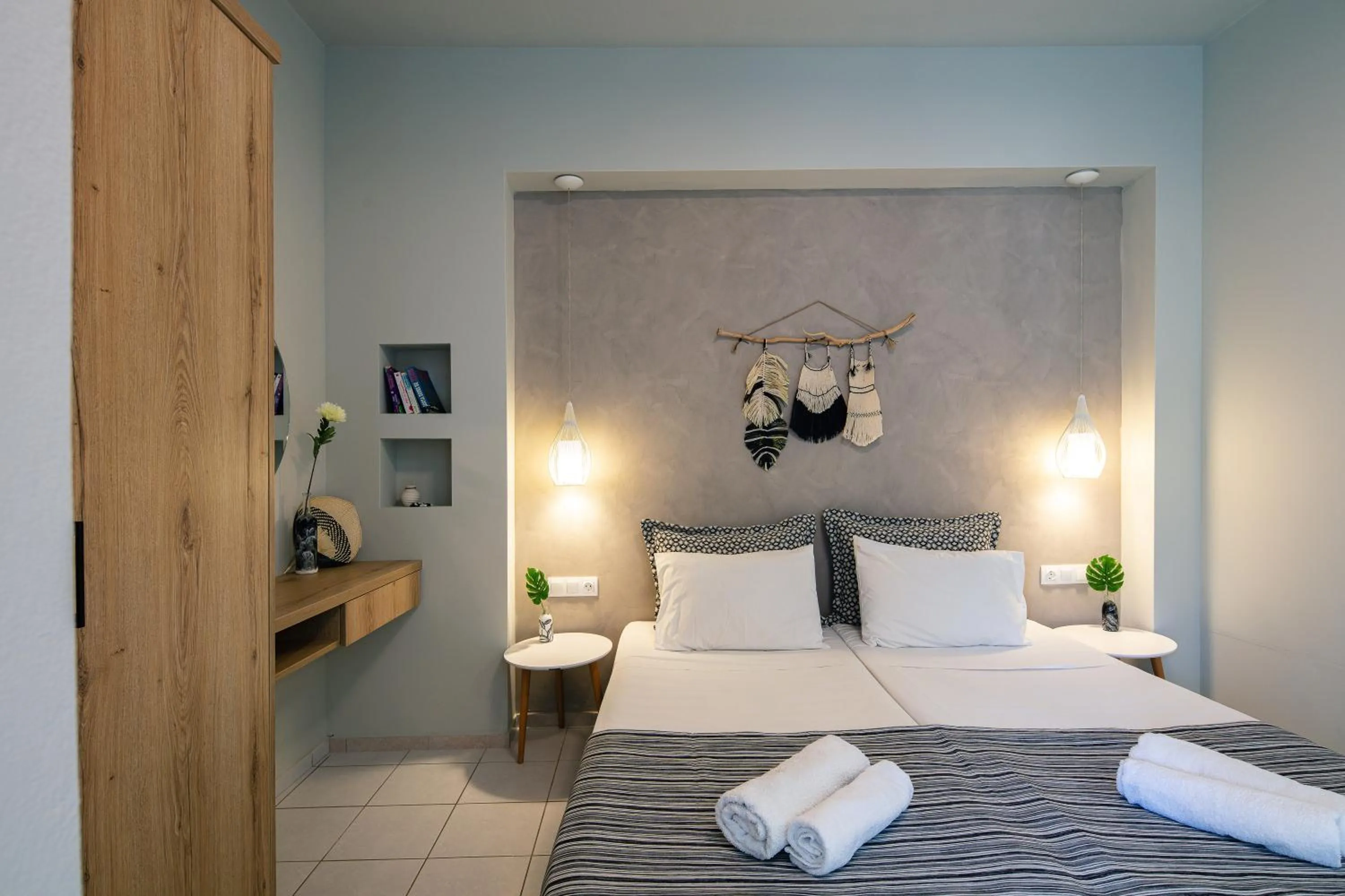 Bedroom, Bed in Anthos Apartments